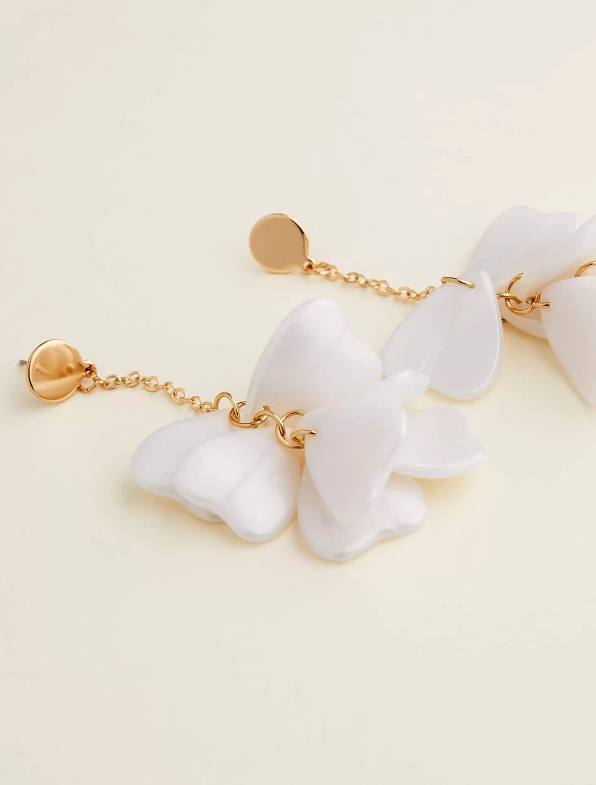 Phase Eight Petal Drop Earrings Ivory Online