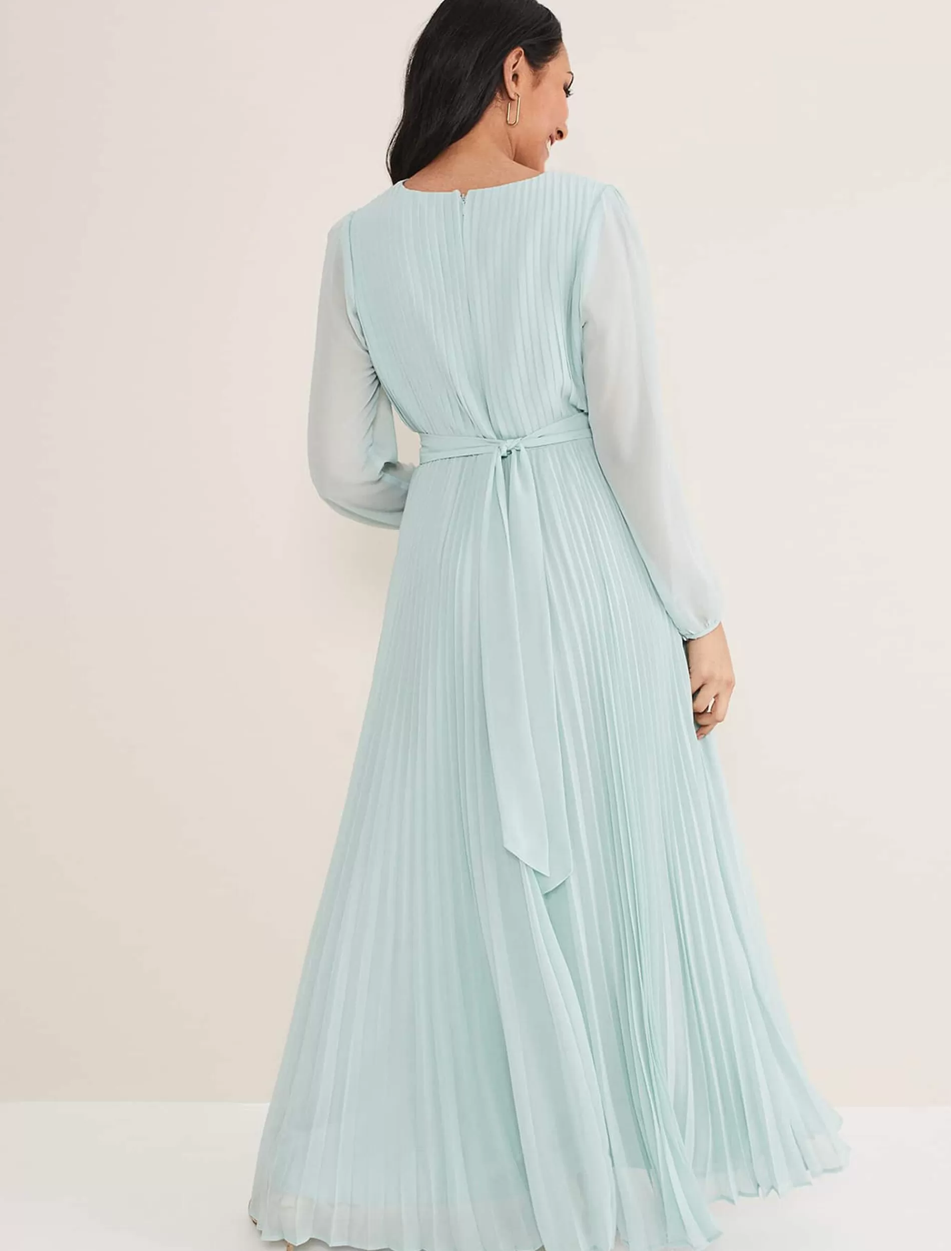 Phase Eight Petite Alecia Pleated Maxi Dress Peppermint Best