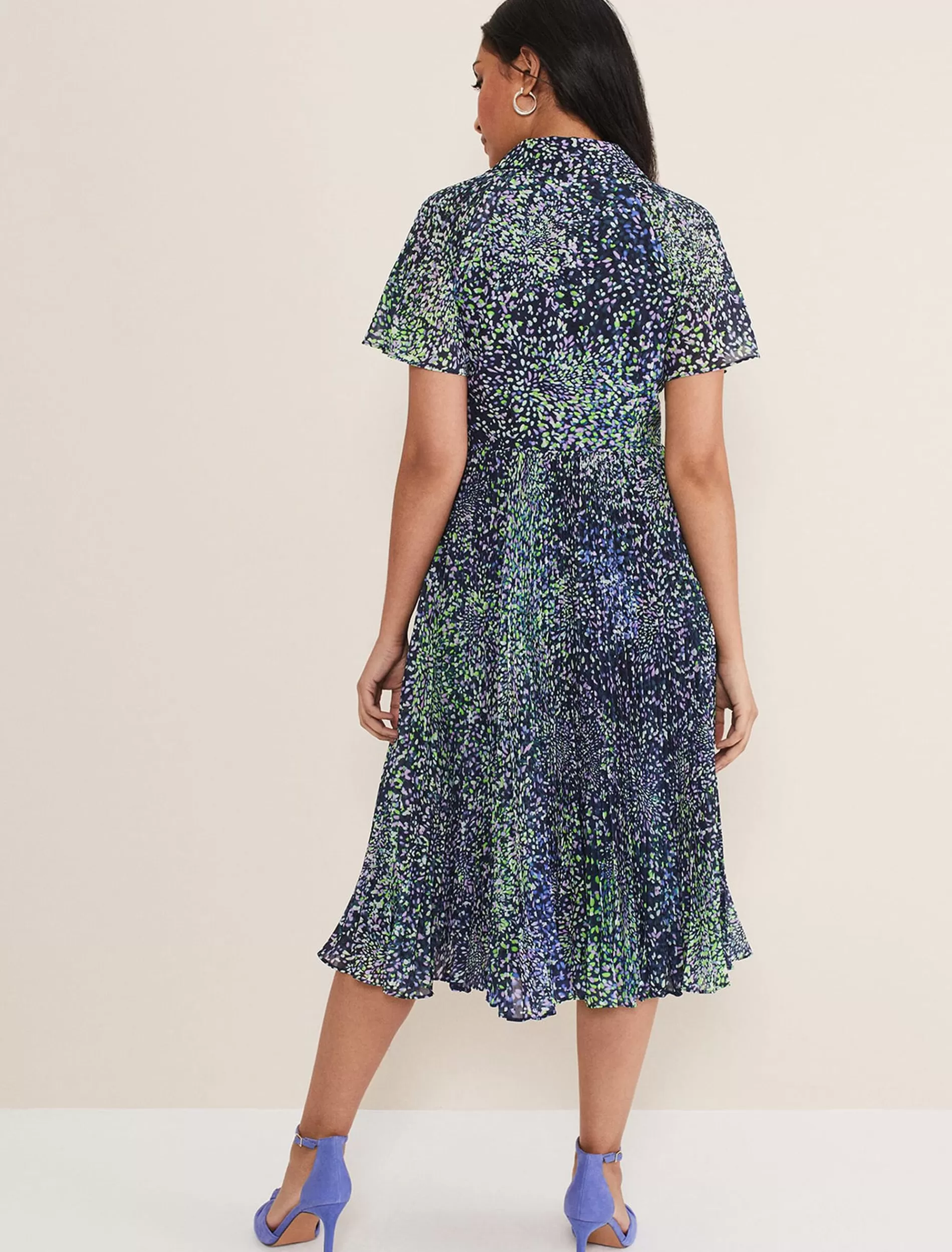 Phase Eight Petite Amelia Shirt Dress Navy/Multi Fashion