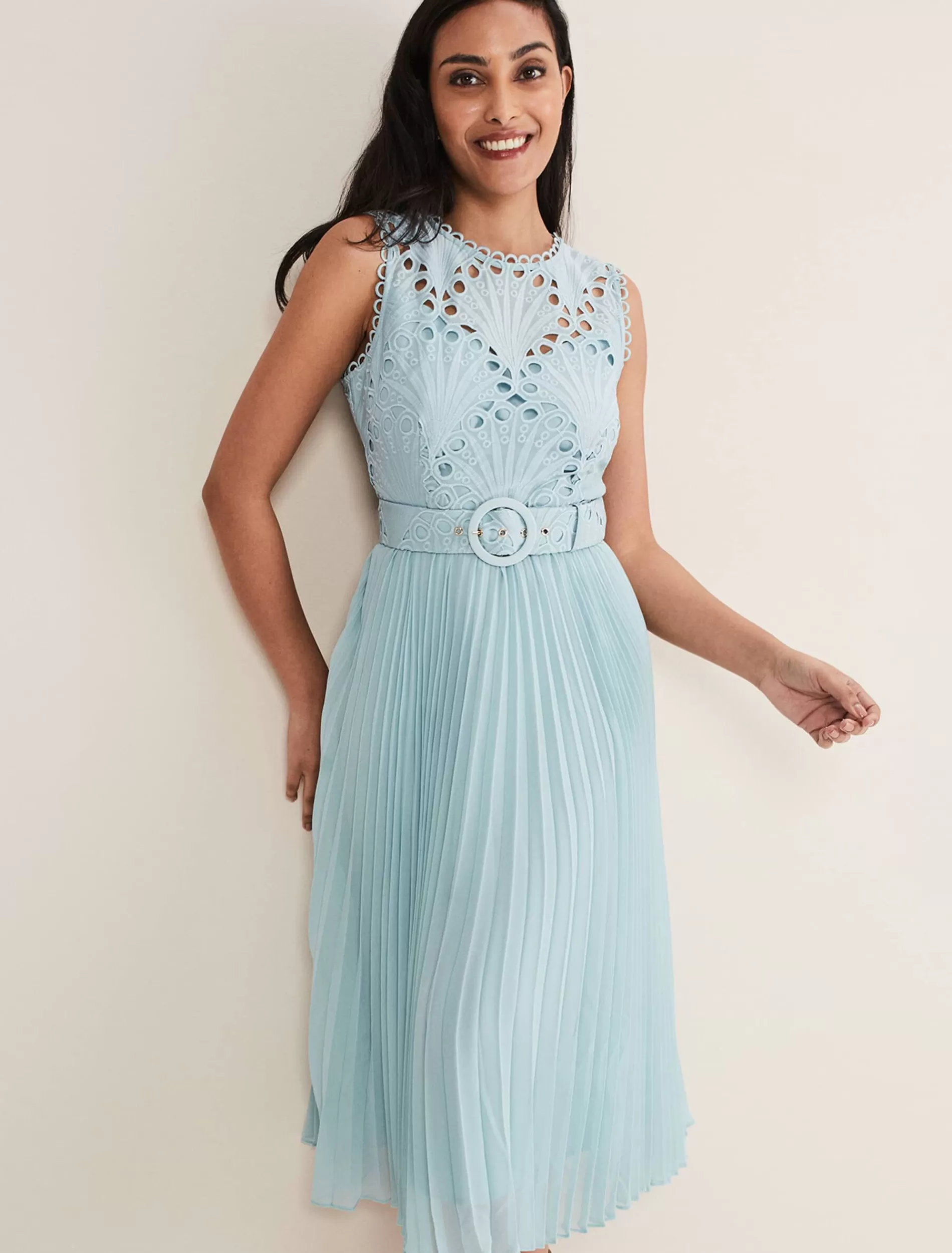 Phase Eight Petite Amora Lace Bodice Dress Peppermint Flash Sale