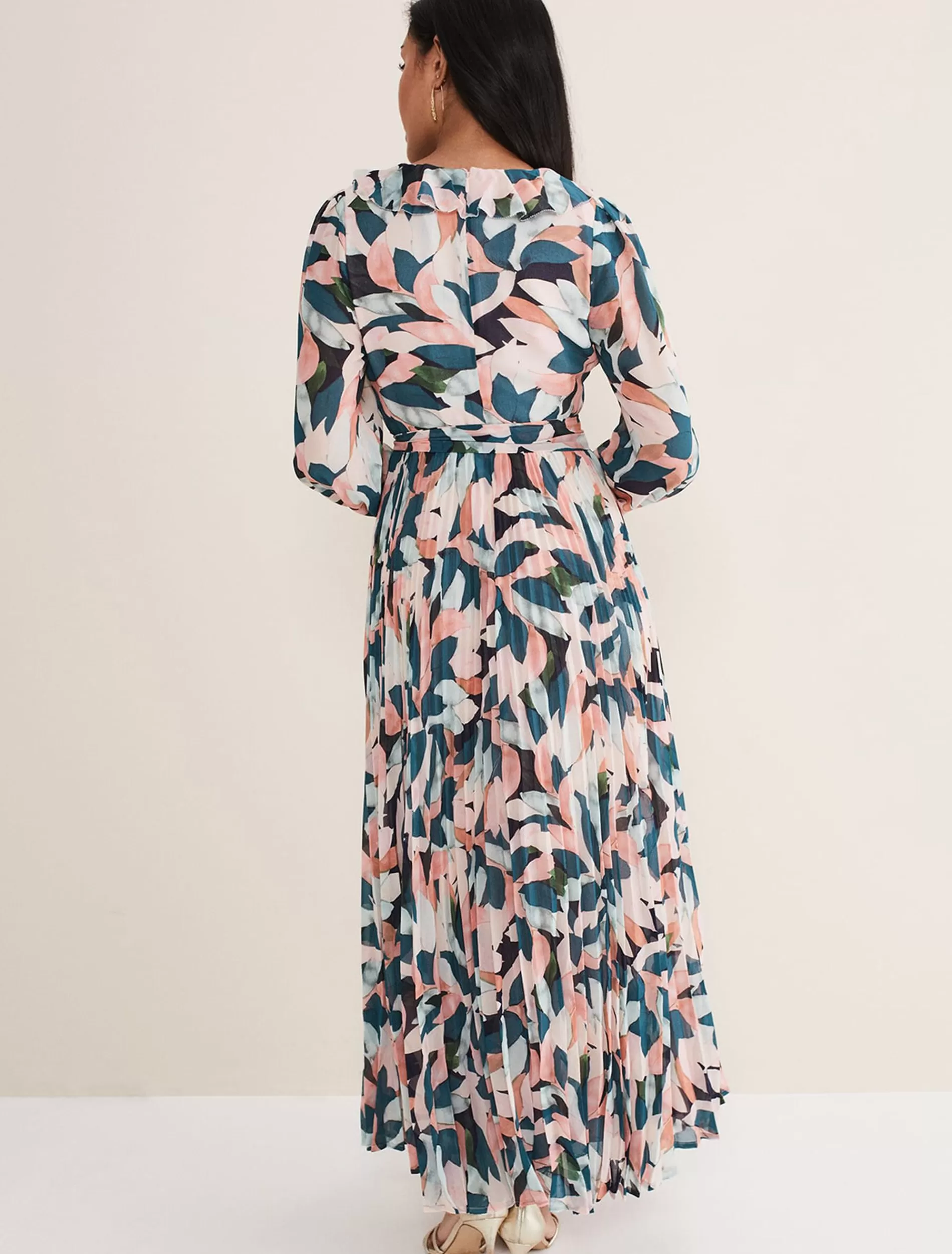 Phase Eight Petite Averie Print Maxi Dress Multi-Coloured New