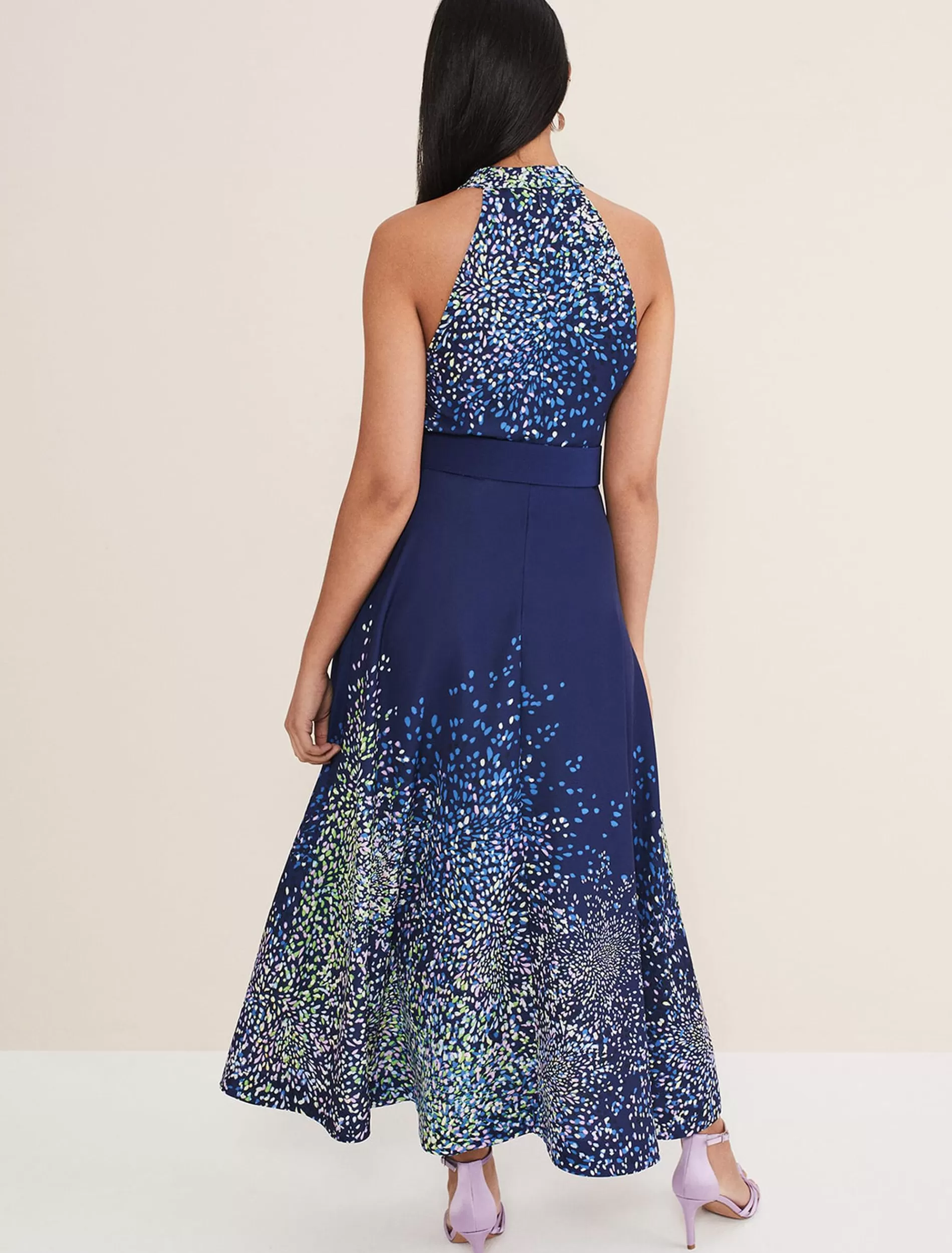 Phase Eight Petite Clea Print Midi Dress French Navy/Multi Best