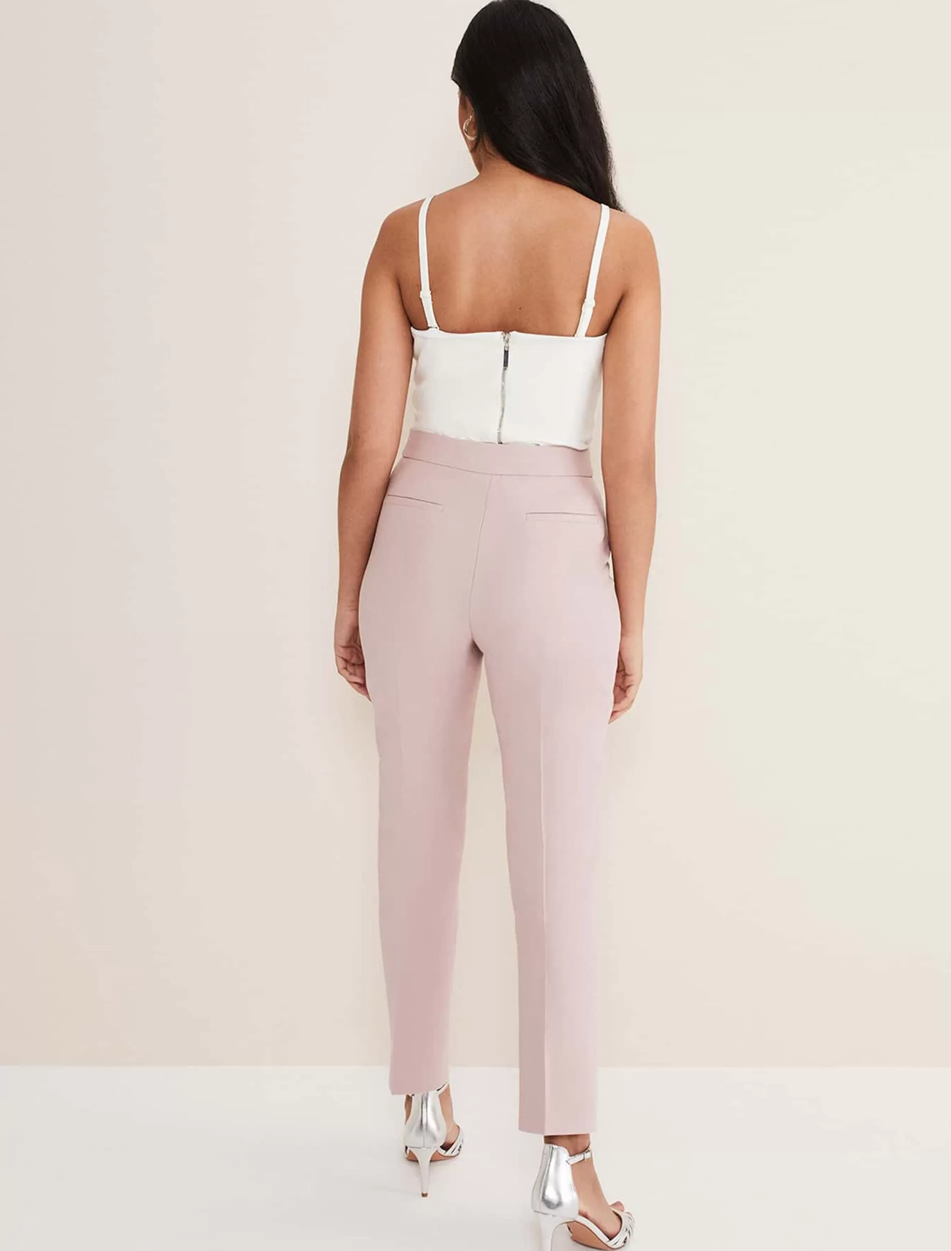 Phase Eight Petite Eira Cigarette Trousers Soft Pink Clearance