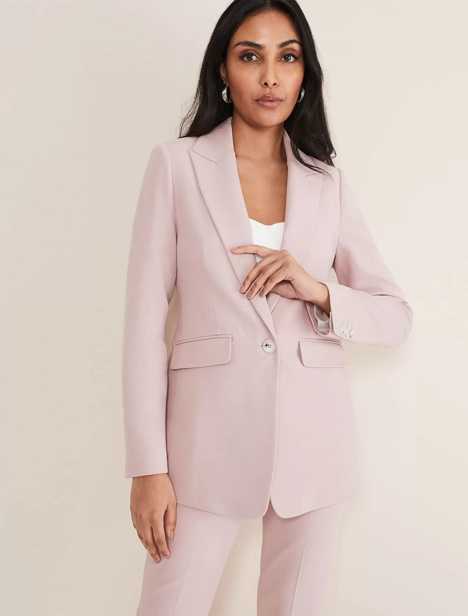 Phase Eight Petite Eira Fitted Blazer Soft Pink Discount
