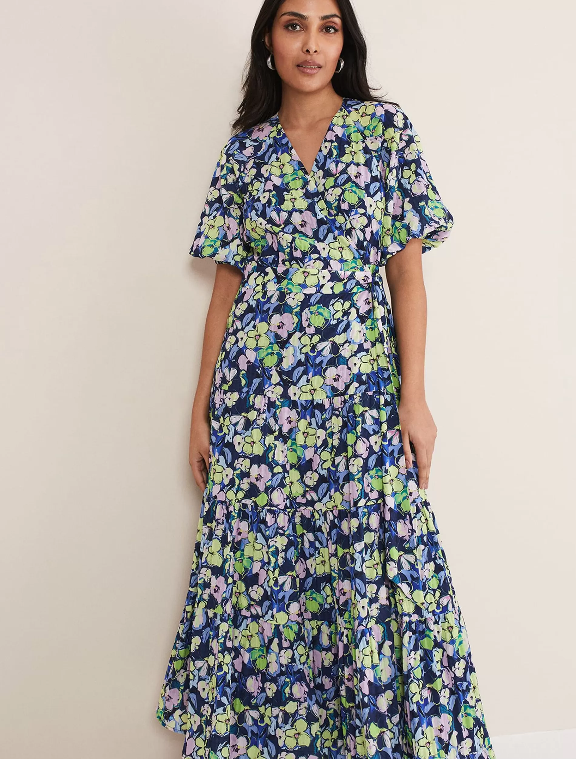 Phase Eight Petite Morven Maxi Dress Navy/Multi Cheap