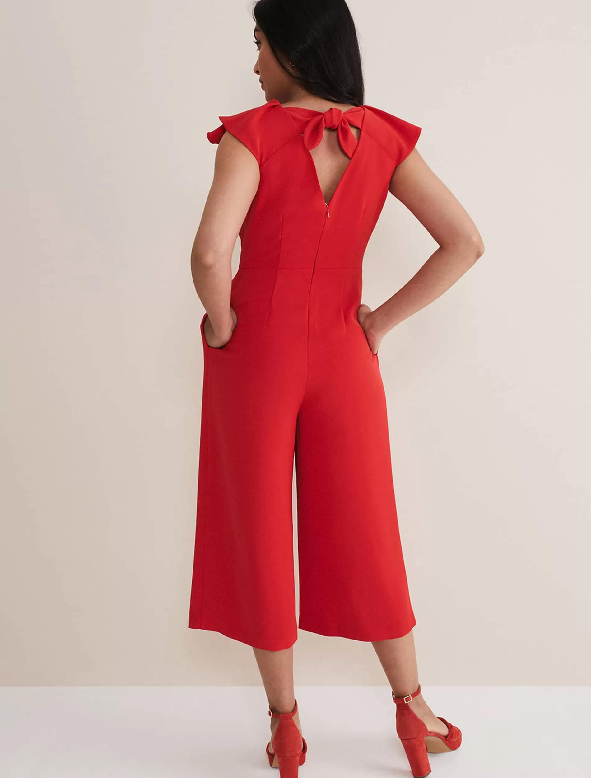 Phase Eight Petite Nicky Ruffle Jumpsuit Fire Outlet