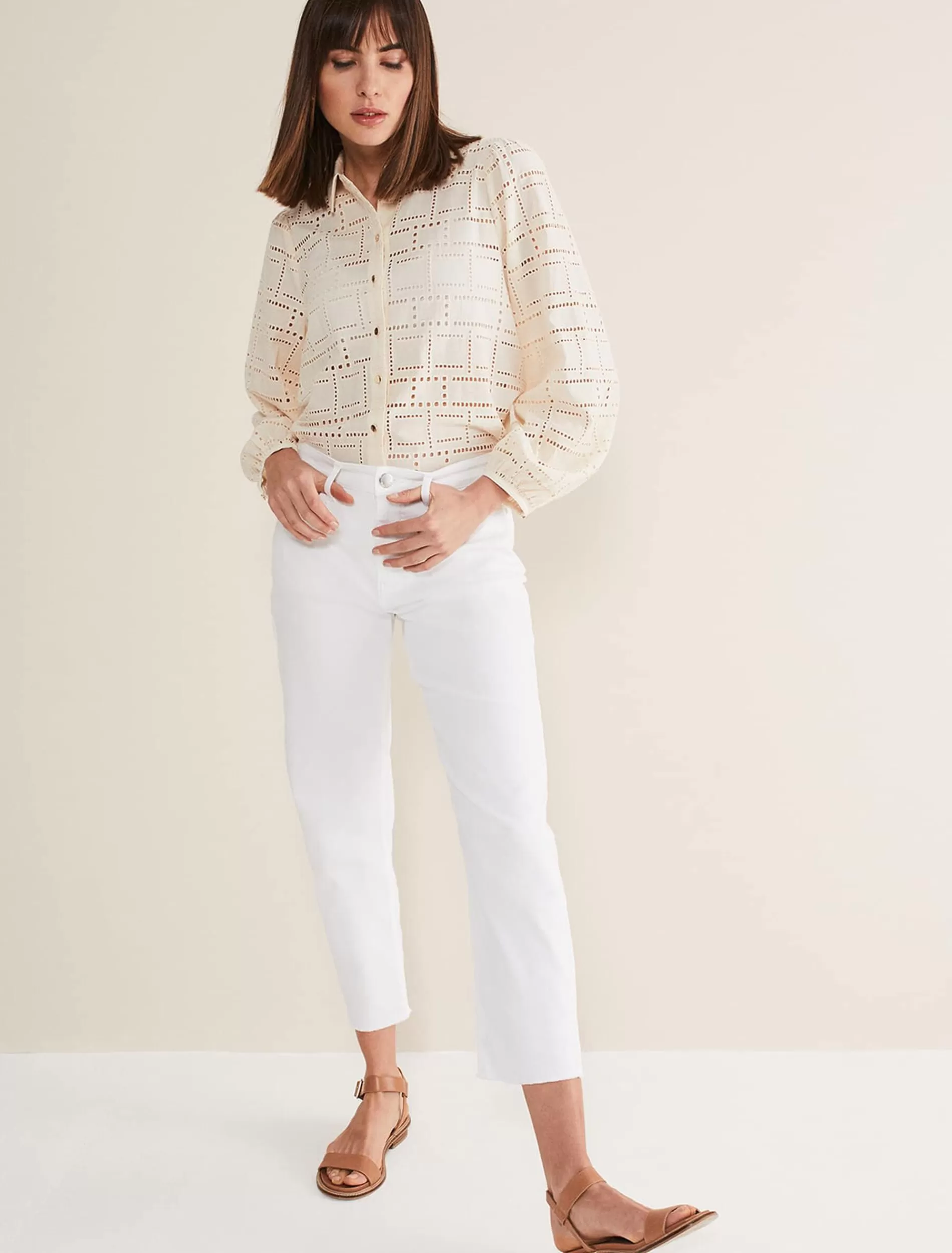 Phase Eight Petra Straight Leg Jeans White New