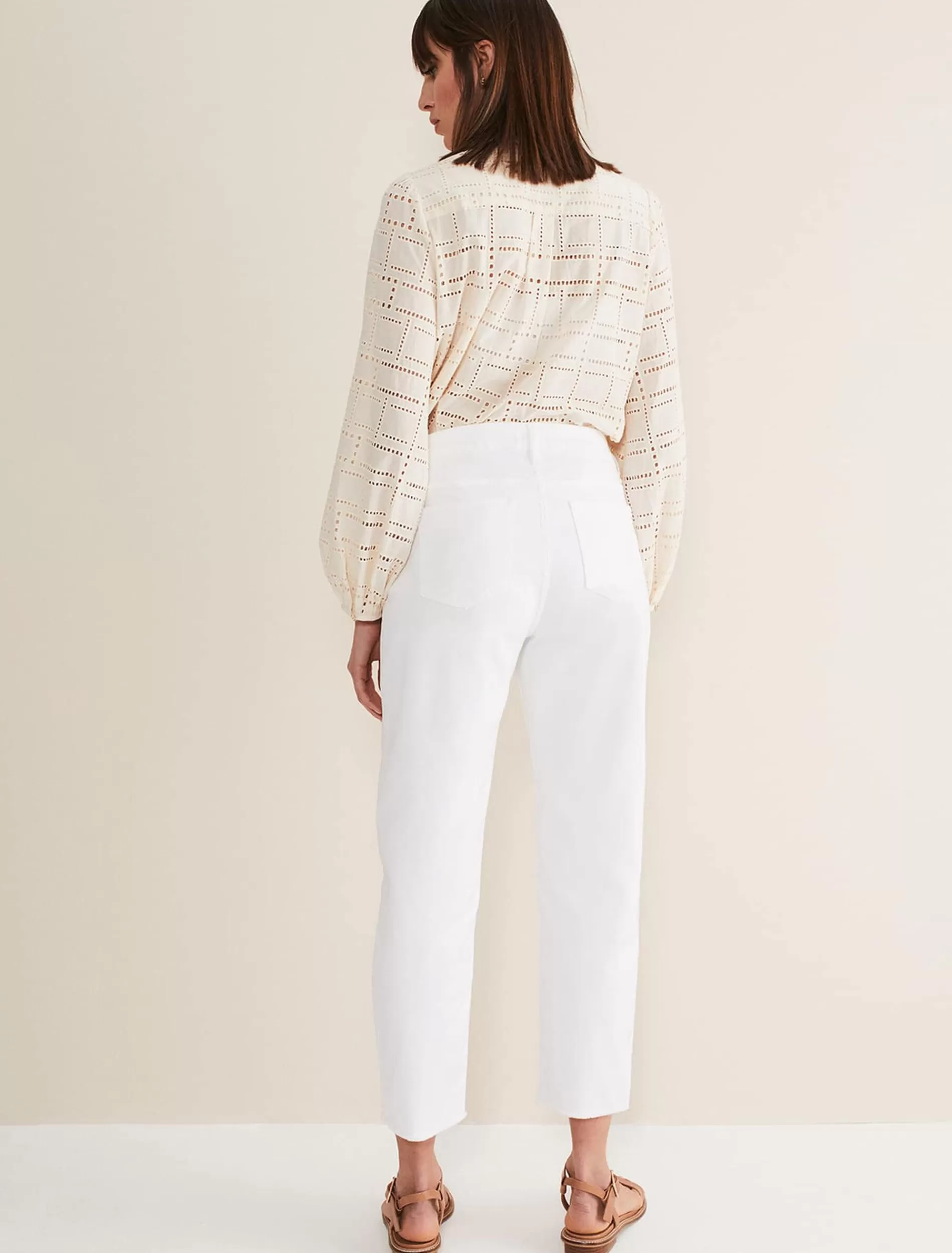 Phase Eight Petra Straight Leg Jeans White New