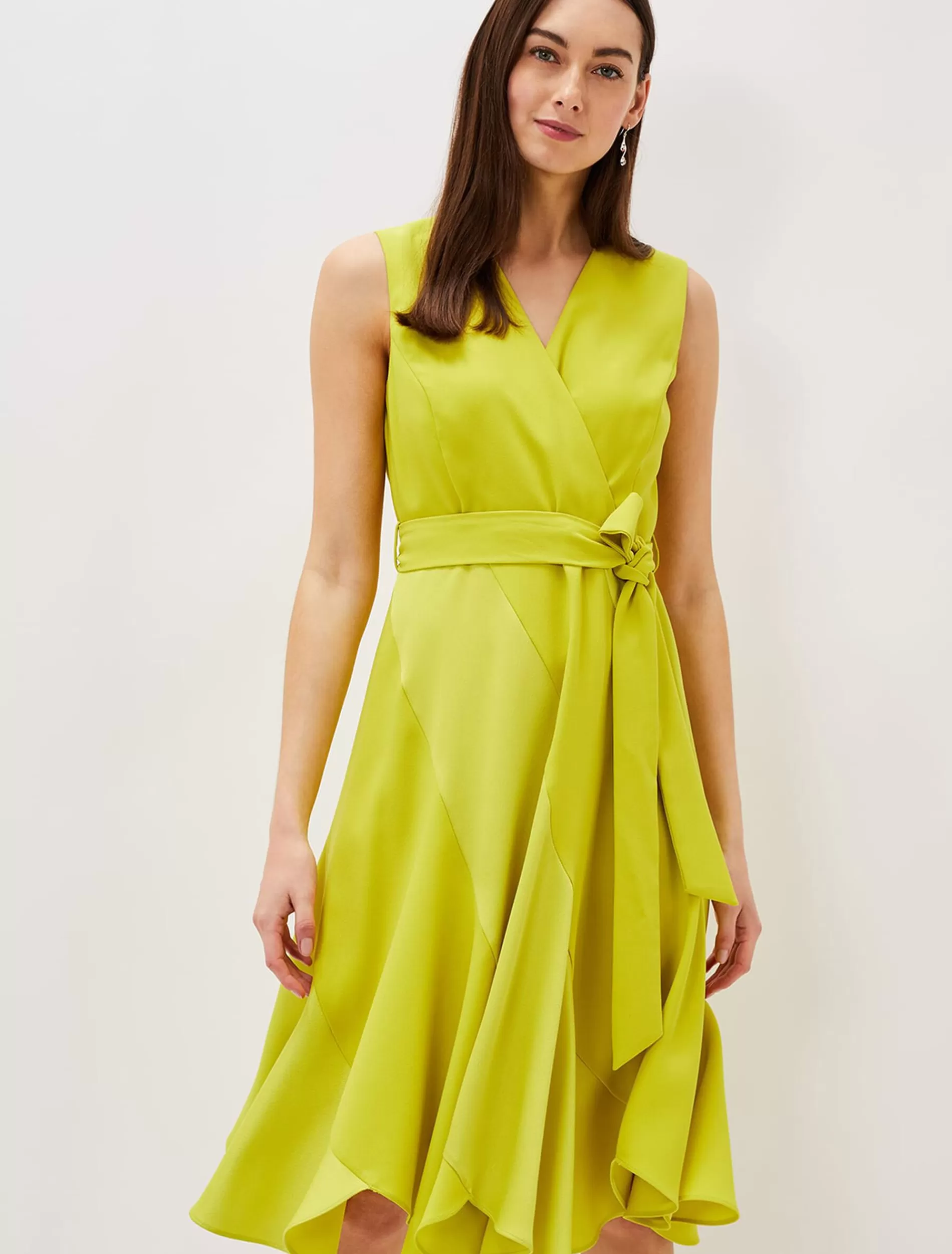 Phase Eight Philis Panelled Dress Lime Hot
