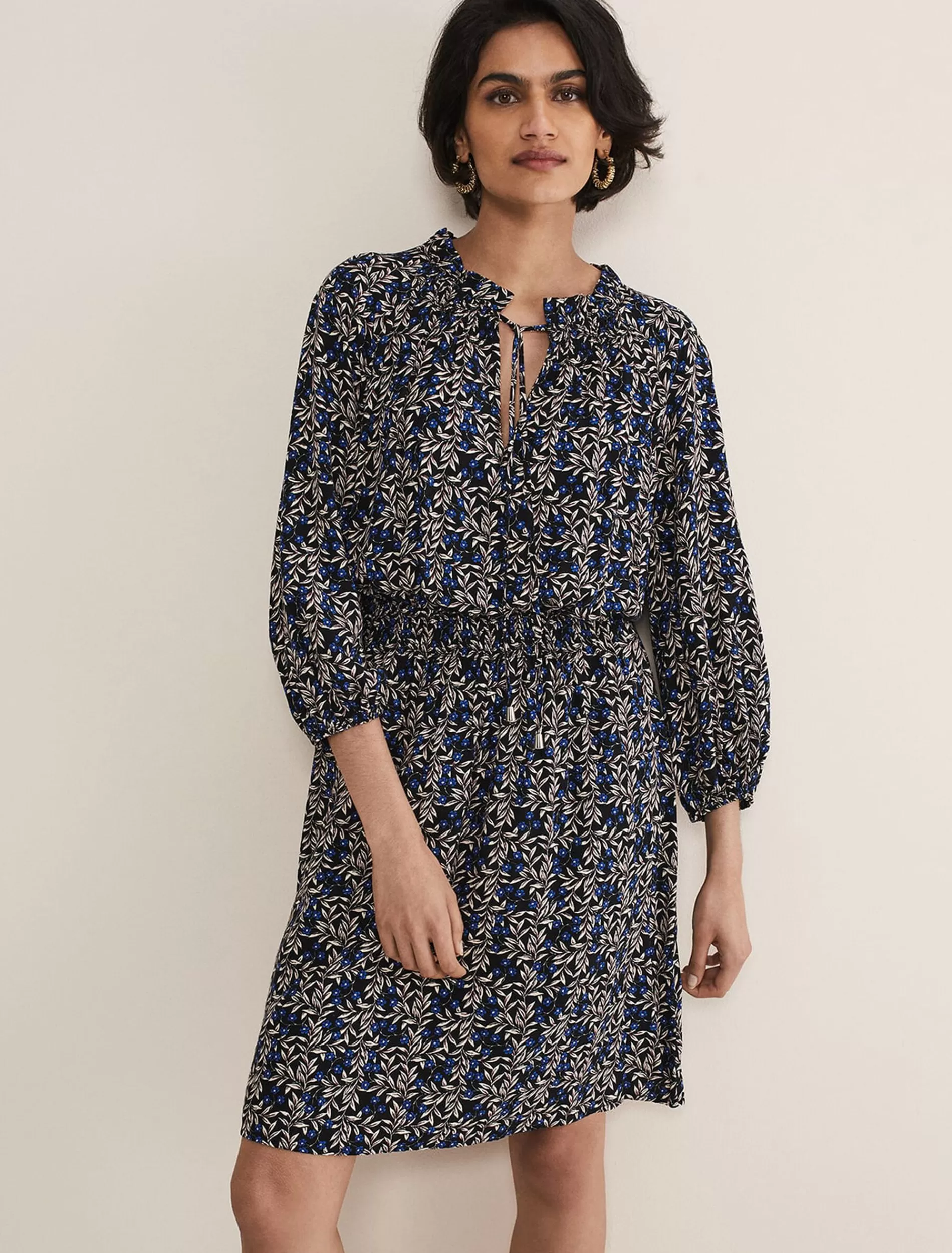 Phase Eight Phillipa Floral Swing Dress Navy Online