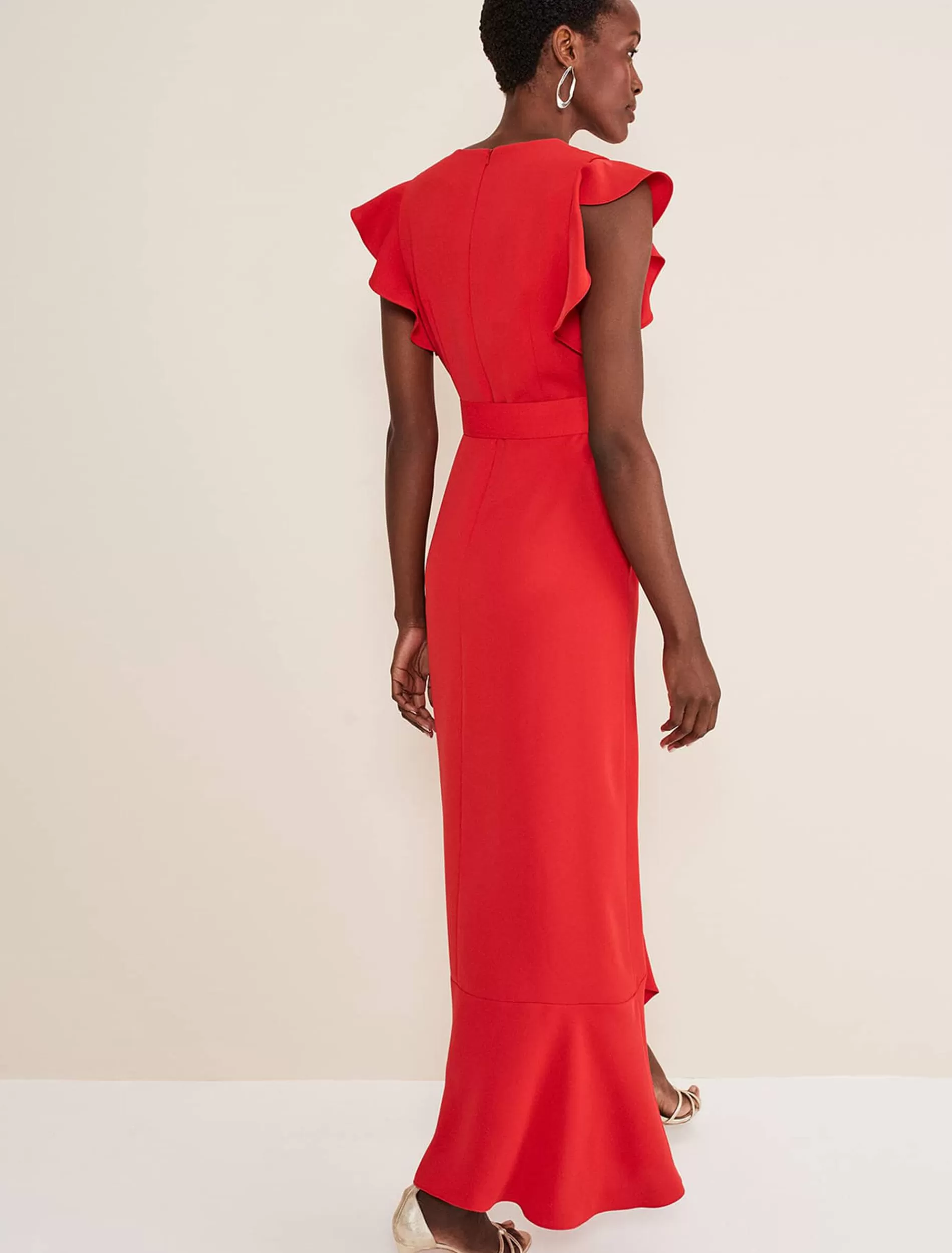 Phase Eight Phoebe Frill Maxi Dress Fire Best Sale