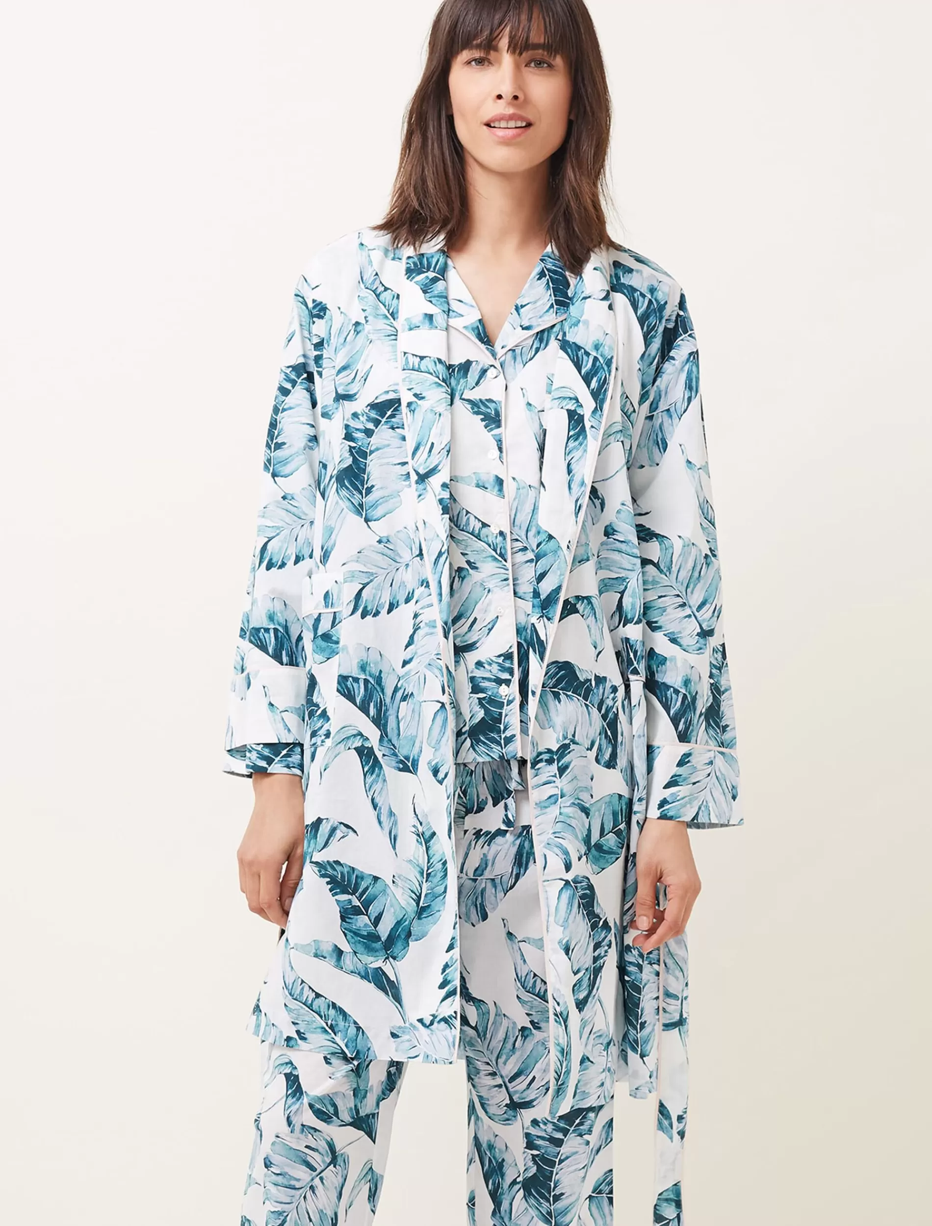 Phase Eight Piera Palm Print Robe Multi-Coloured Hot
