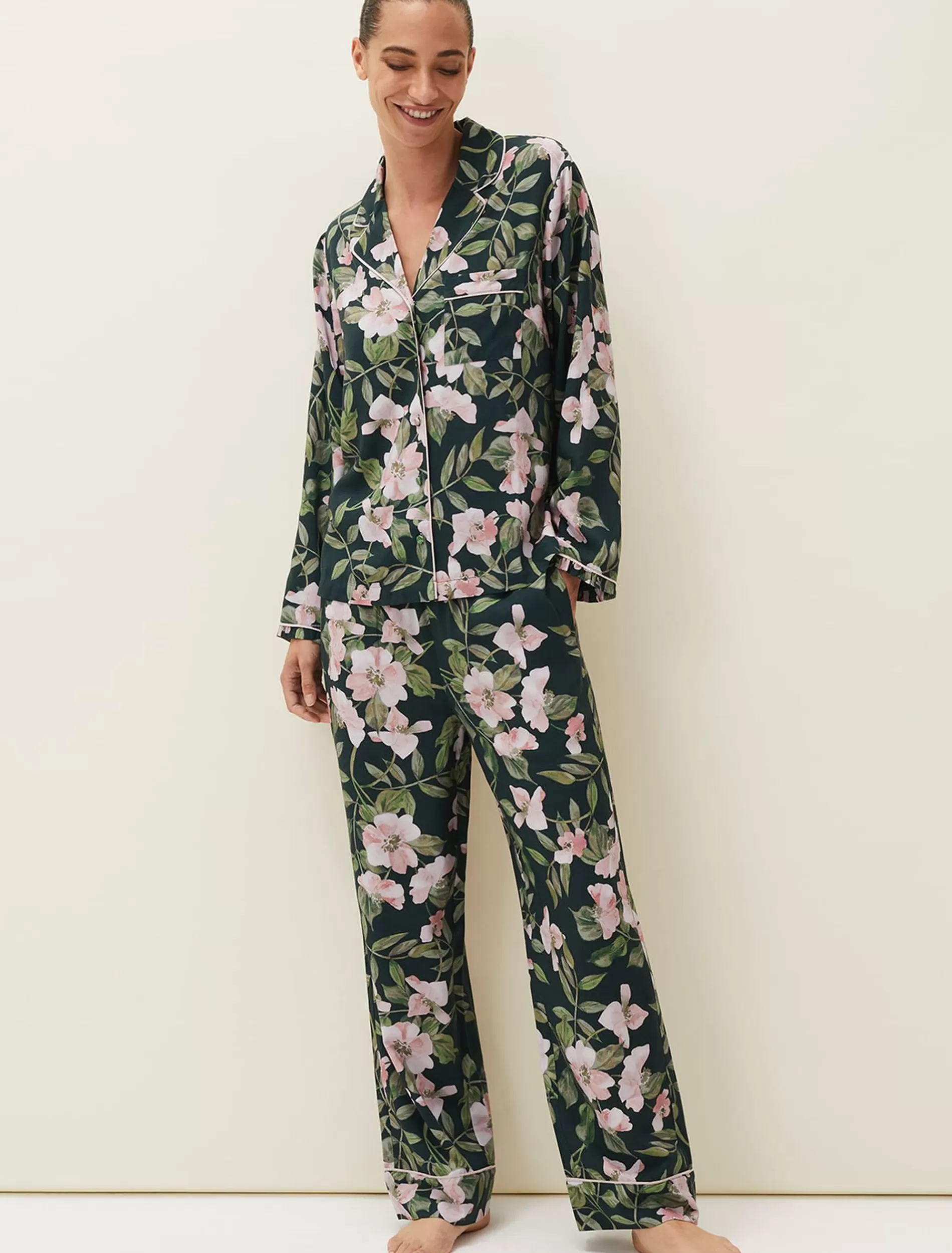 Phase Eight Pina Floral Print Pyjama Set Multi-Coloured Discount
