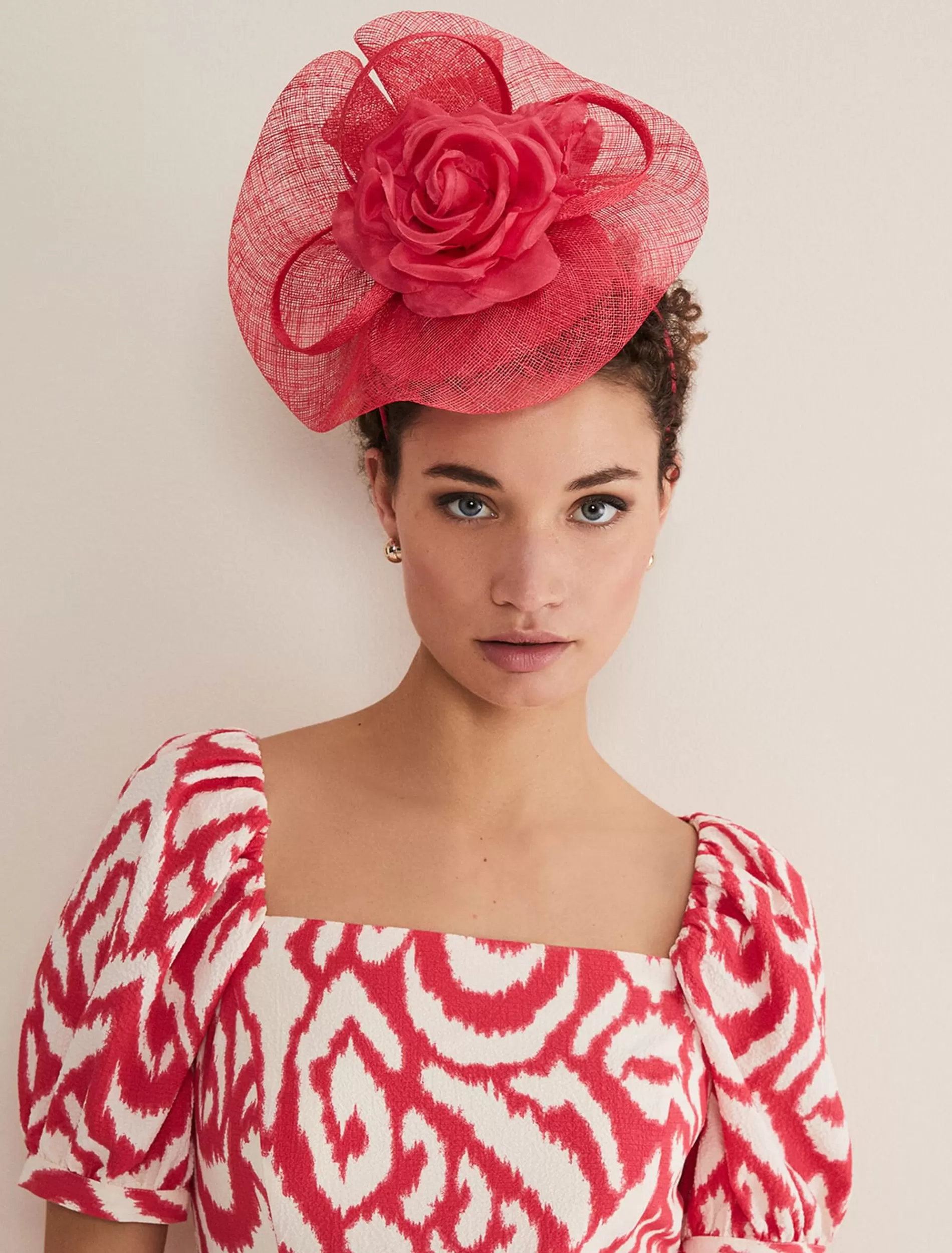 Phase Eight Pink Flower Pillbox Fascinator Watermelon Store