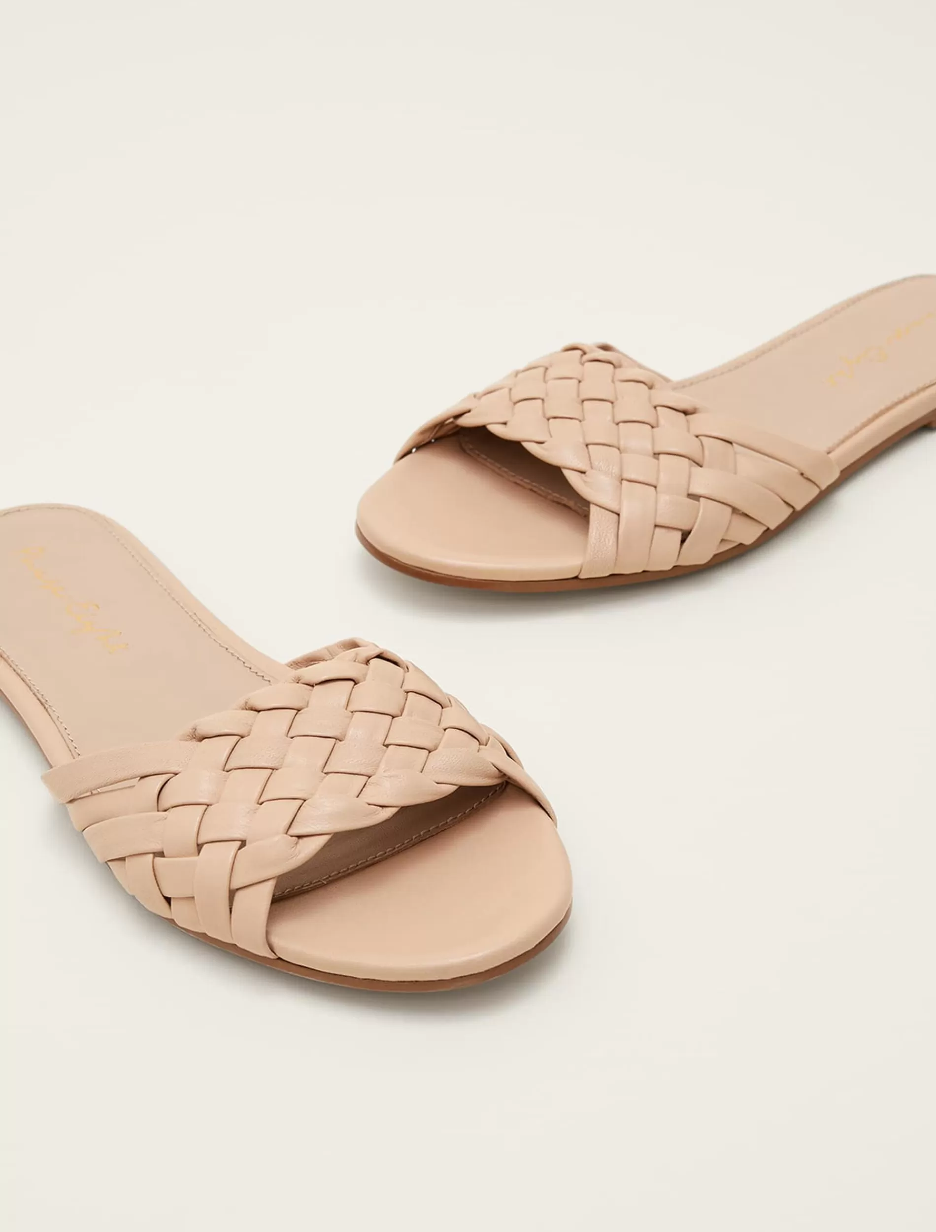 Phase Eight Plaited Flat Sandal Nude New