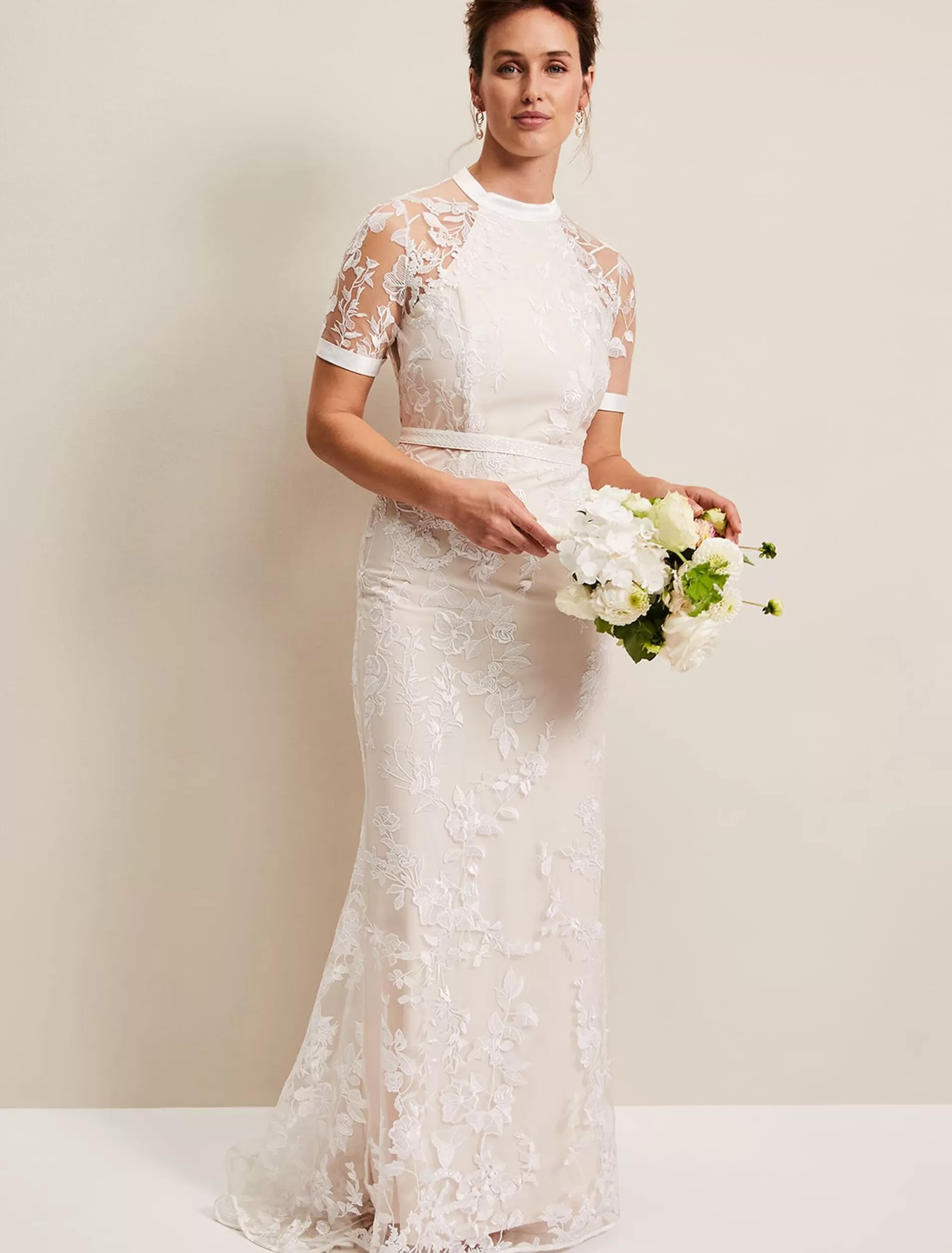 Phase Eight Poppy Embroidered Wedding Dress Pearl Fashion