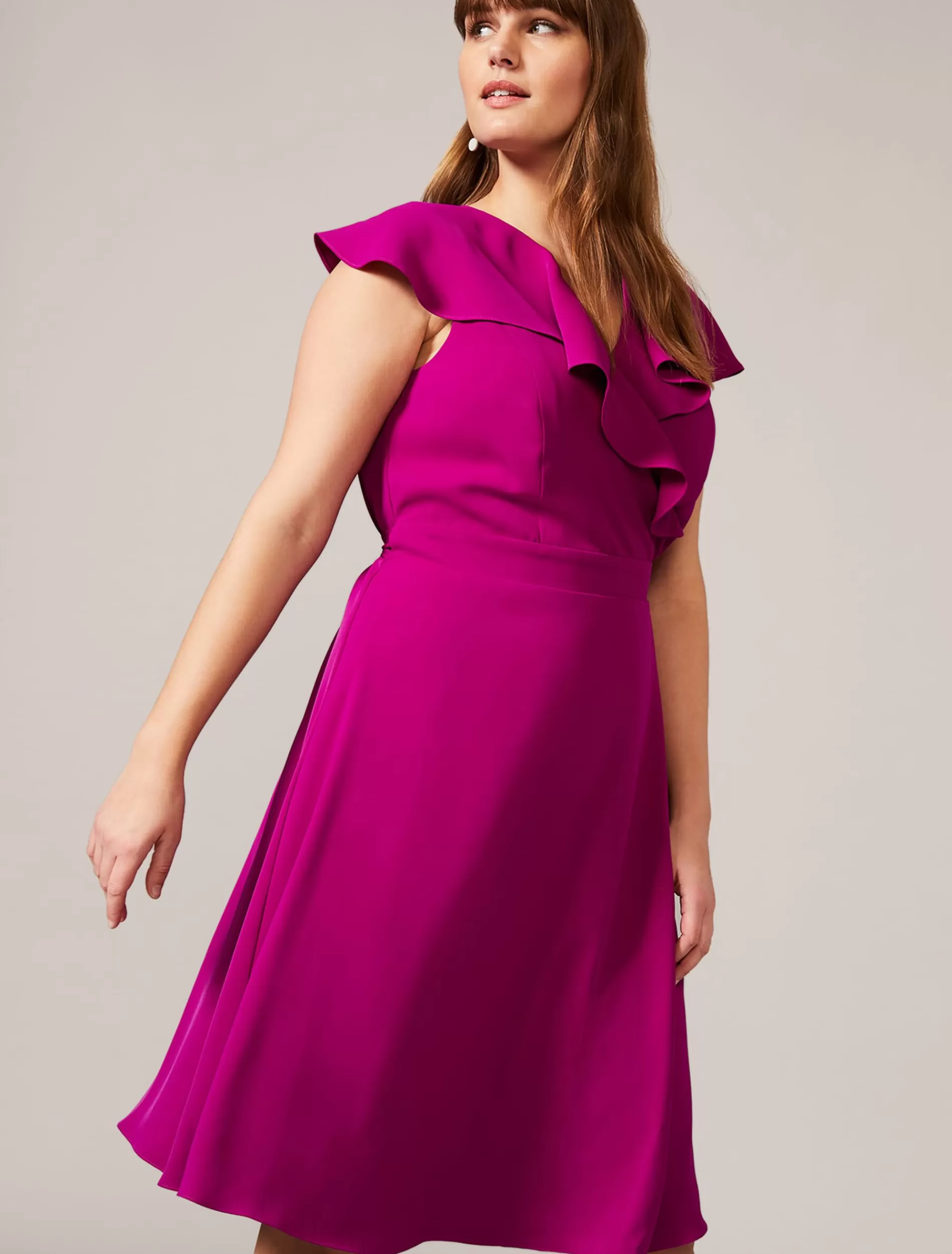 Phase Eight Rachel Wrap Dress Bright Plum Hot
