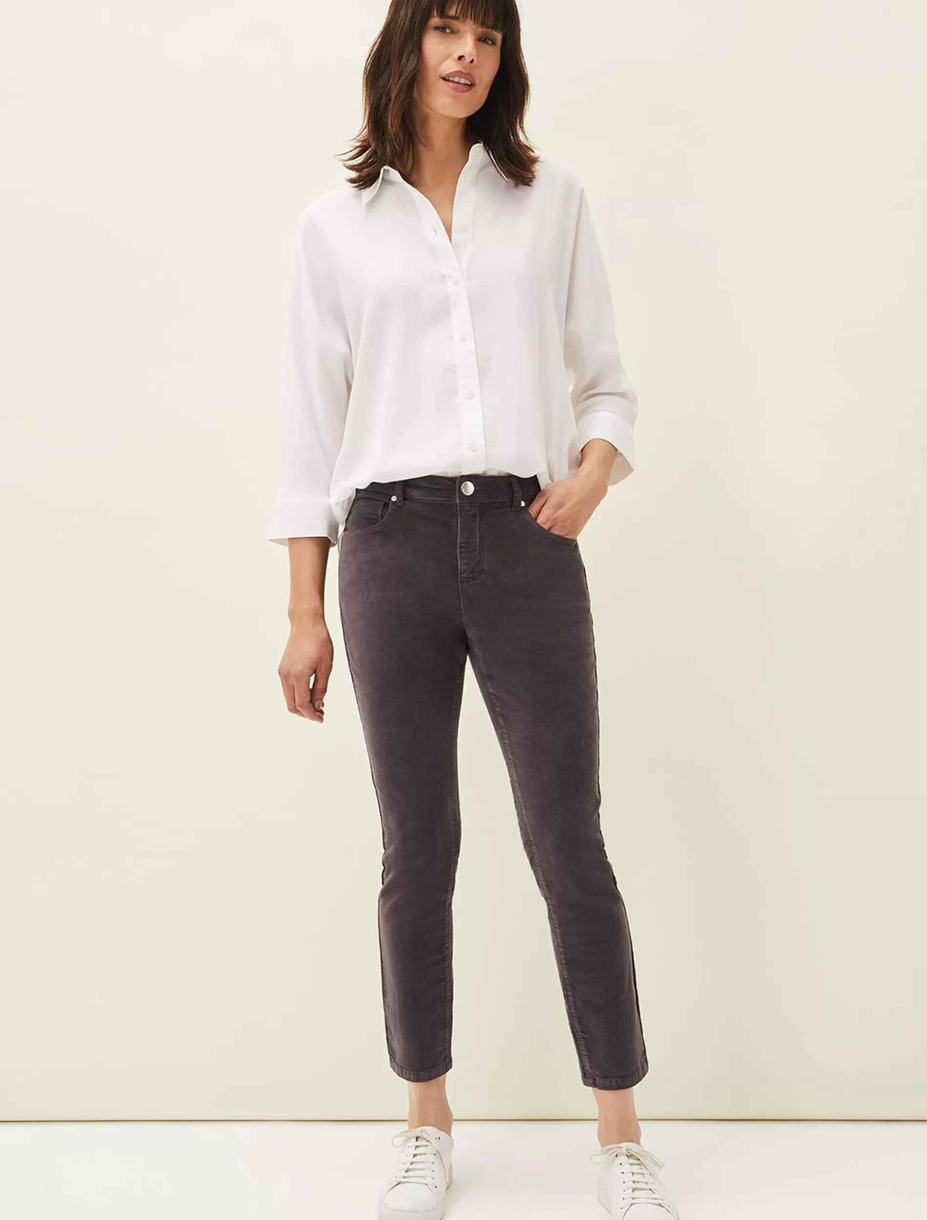 Phase Eight Rae Fine Corduroy Jeans Putty Outlet