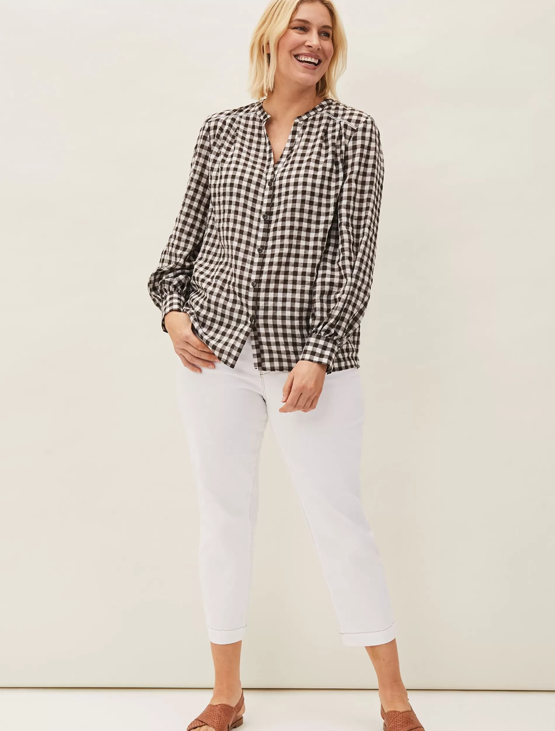 Phase Eight Ramona Cropped Straight Leg Jean White Fashion