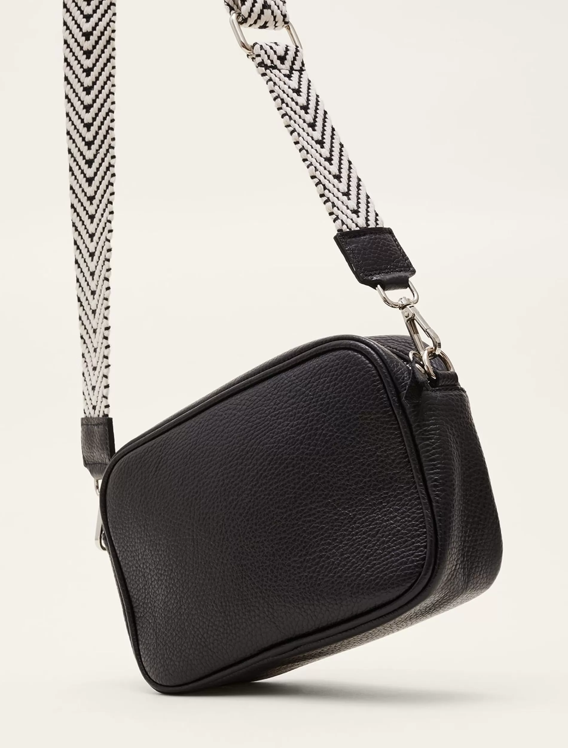 Phase Eight Reagan Leather Cross Body Strap Bag Black Store