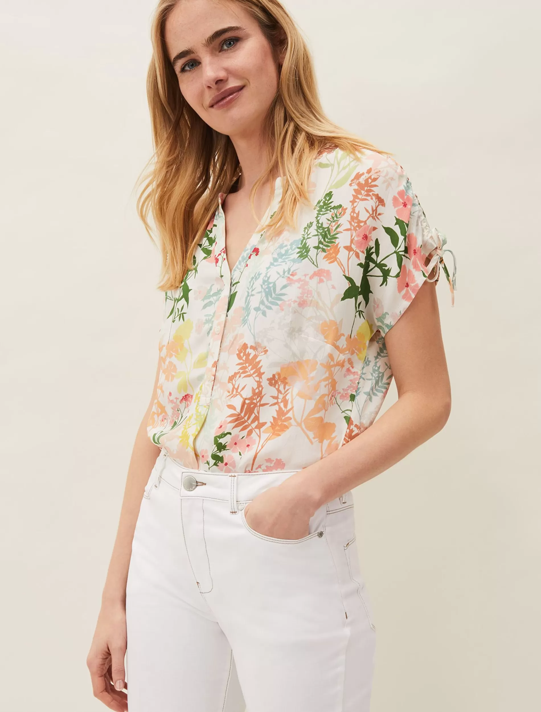 Phase Eight Remee Floral Print Shirt Pinks Flash Sale