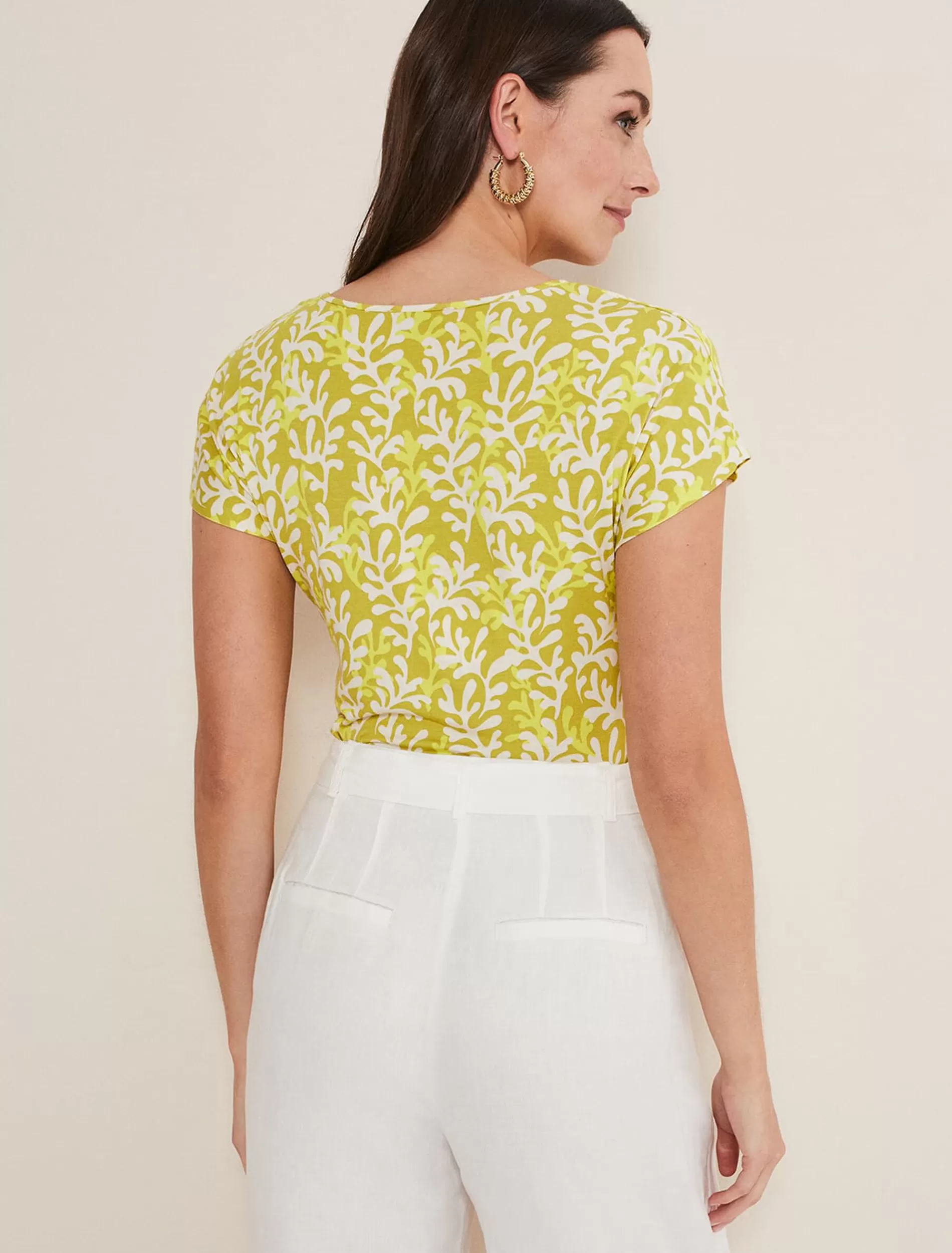 Phase Eight Rena Keyhole Top Yellow Best Sale