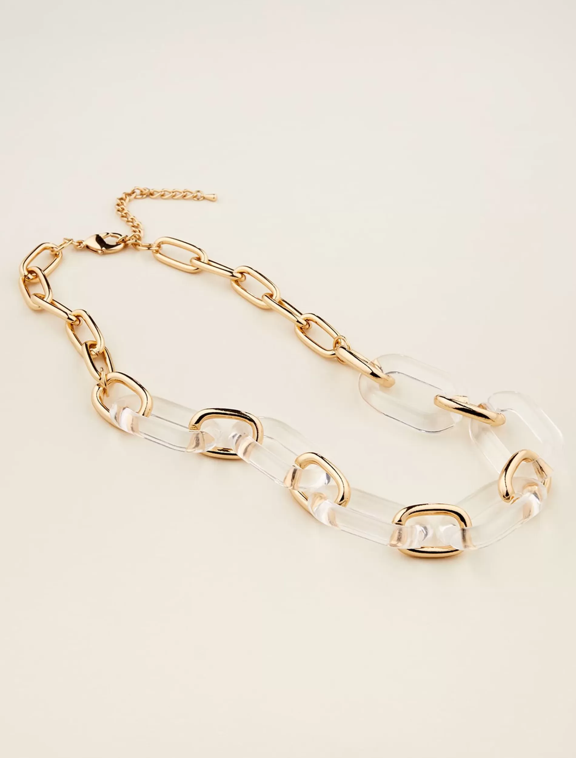 Phase Eight Resin Link Chain Necklace Gold Cheap