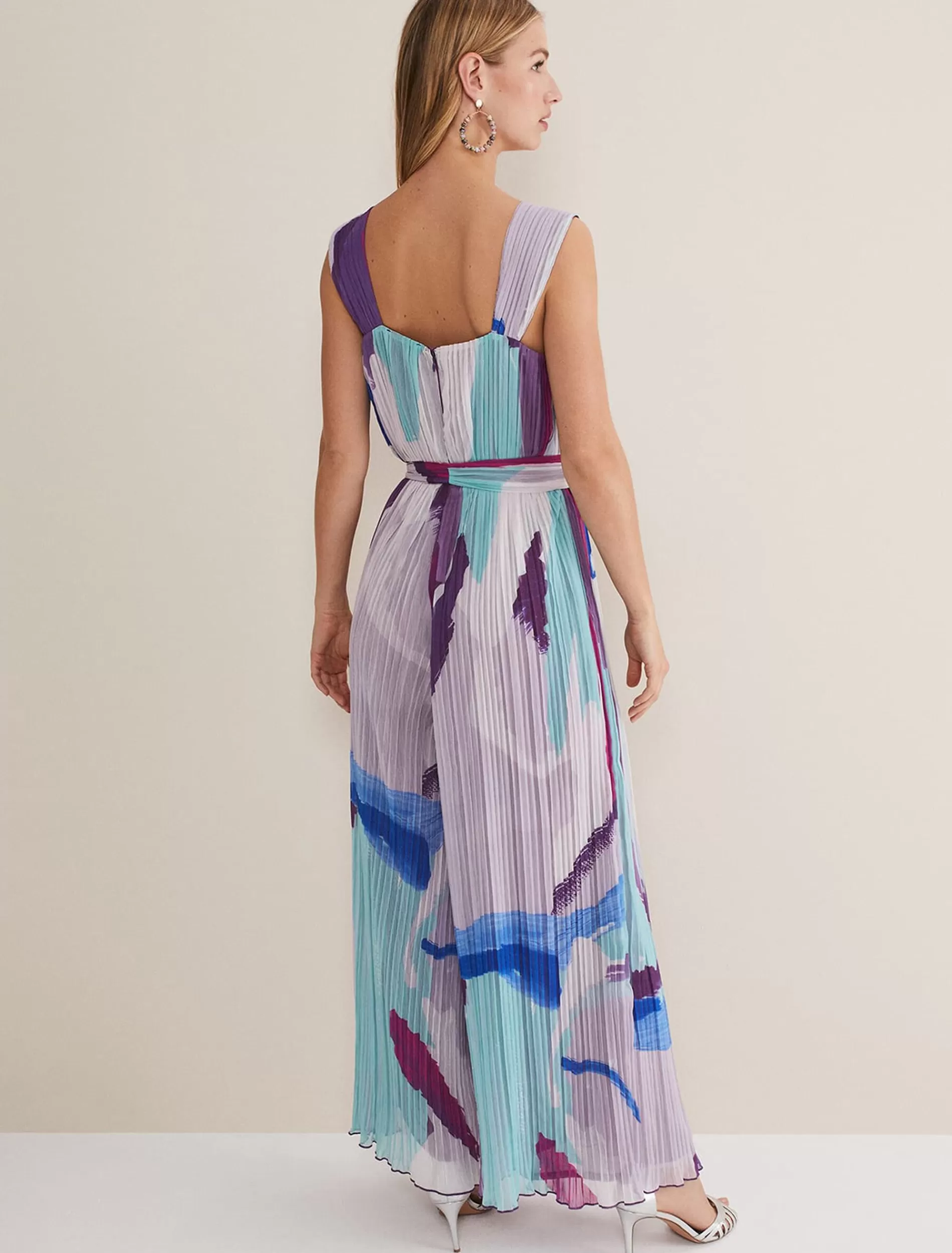 Phase Eight Rhona Abstract Wide Leg Jumpsuit Multi-Coloured Discount