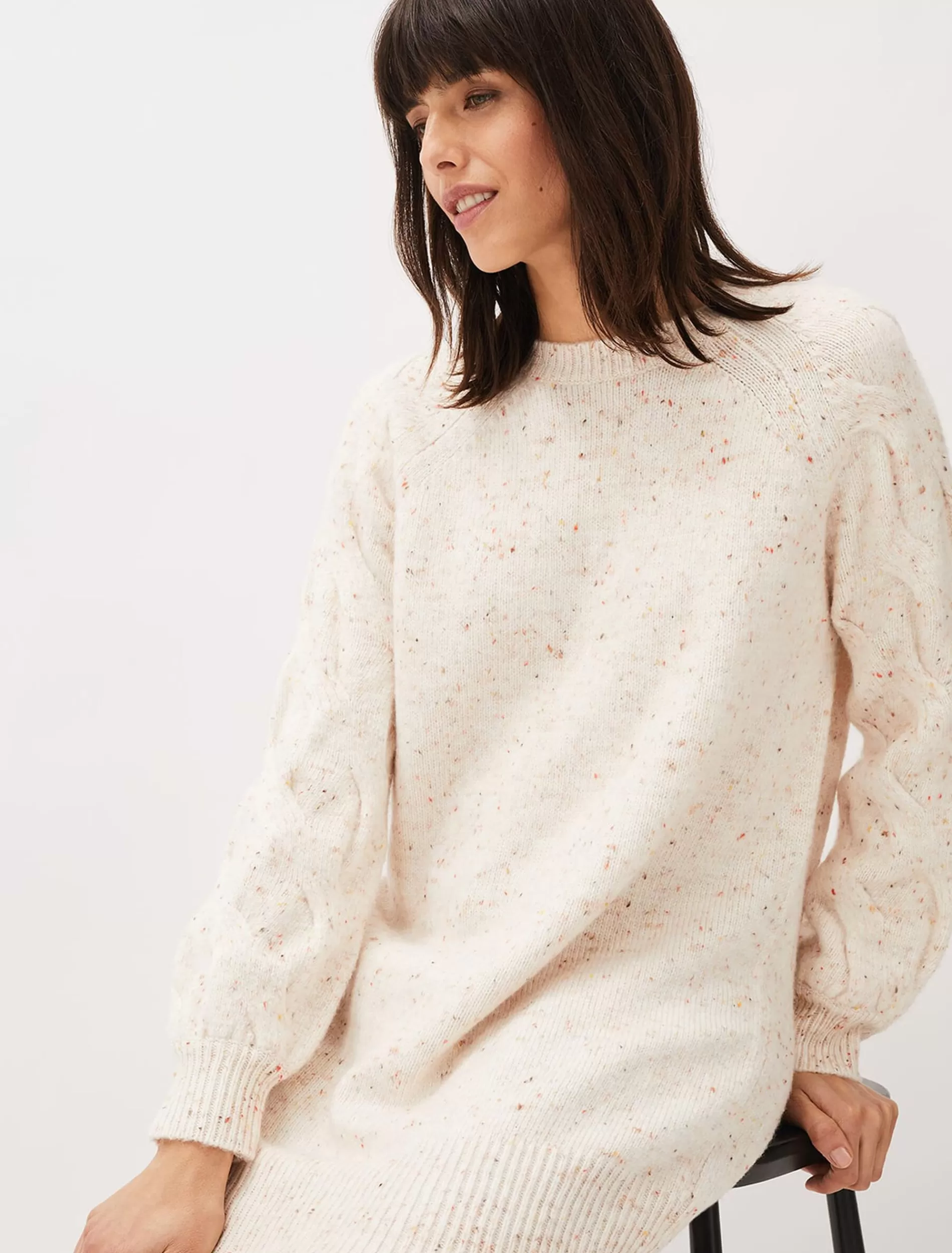 Phase Eight Rian Chunky Cowl Neck Jumper Dress Multi-Coloured Cheap