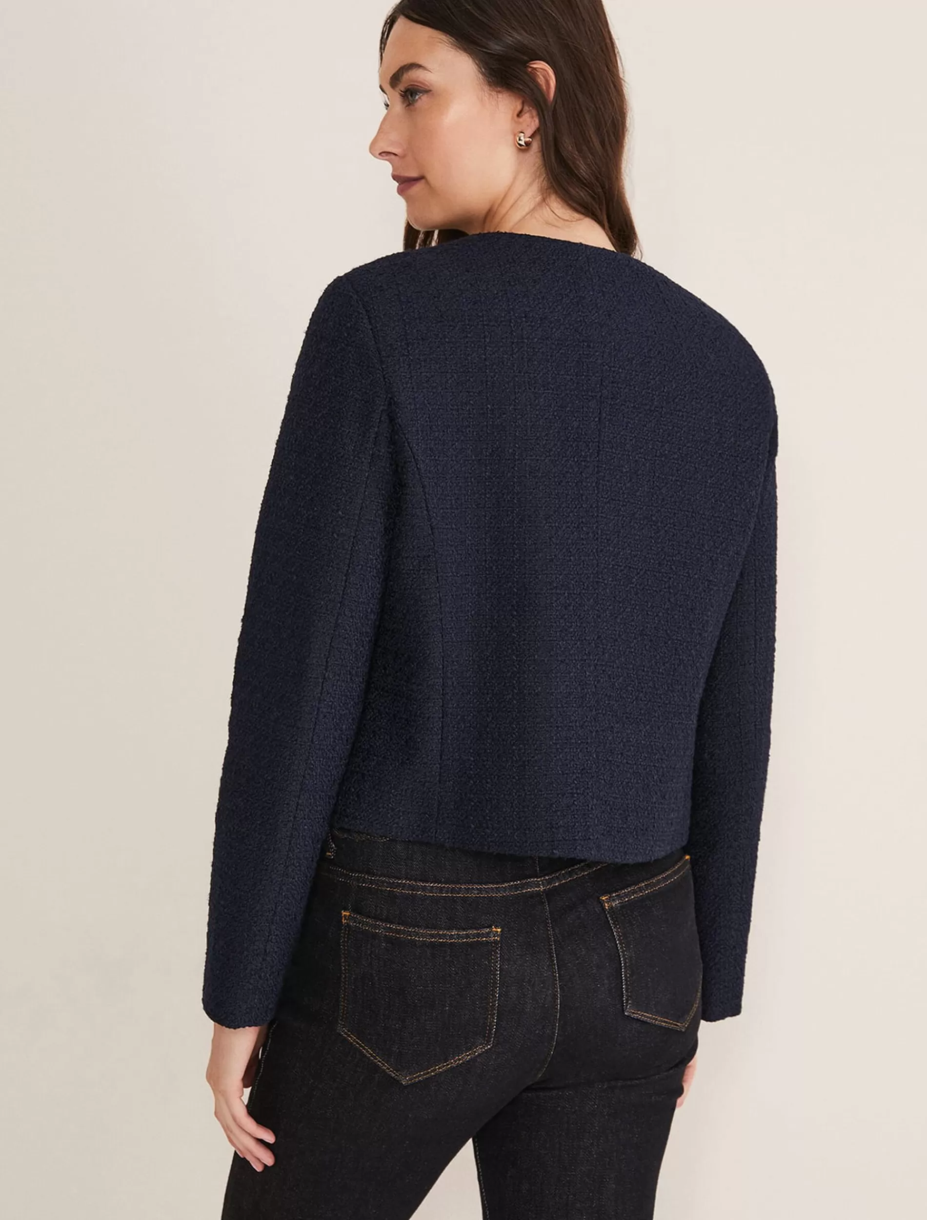 Phase Eight Ripley Tweed Jacket Navy Cheap