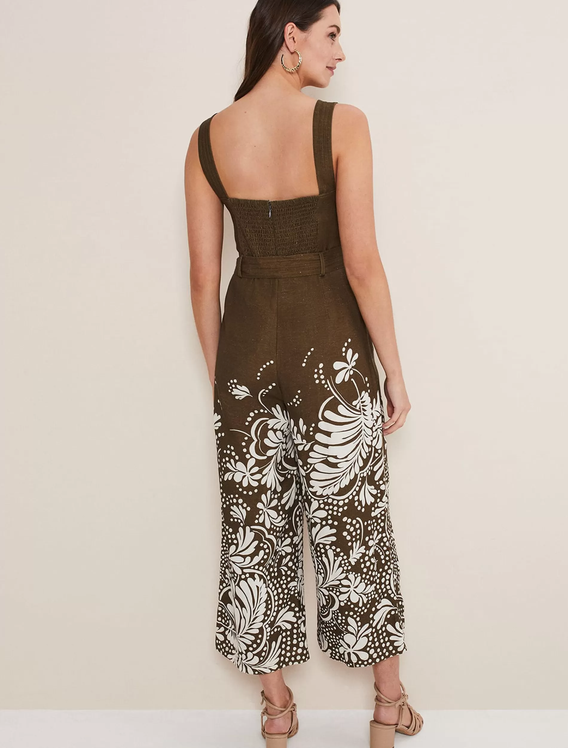 Phase Eight Rosalia Wide Leg Jumpsuit Khaki Fashion