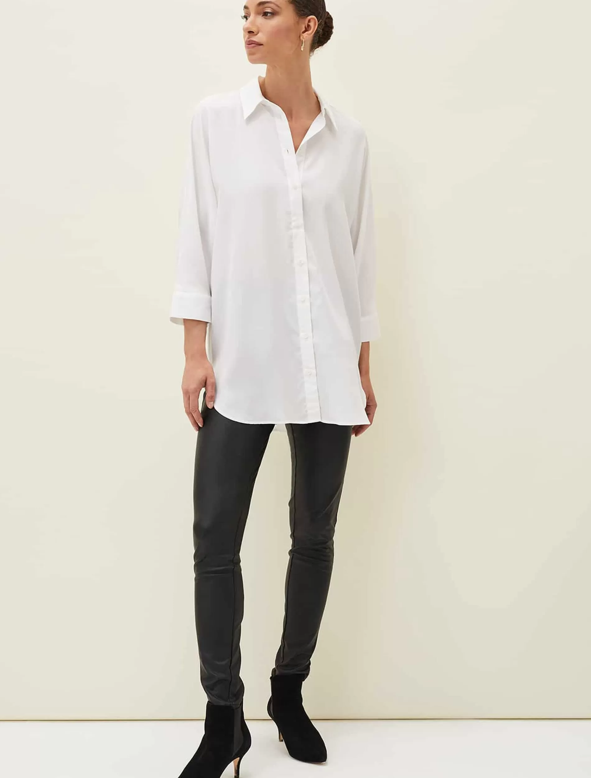 Phase Eight Rosalle Longline Shirt White Sale