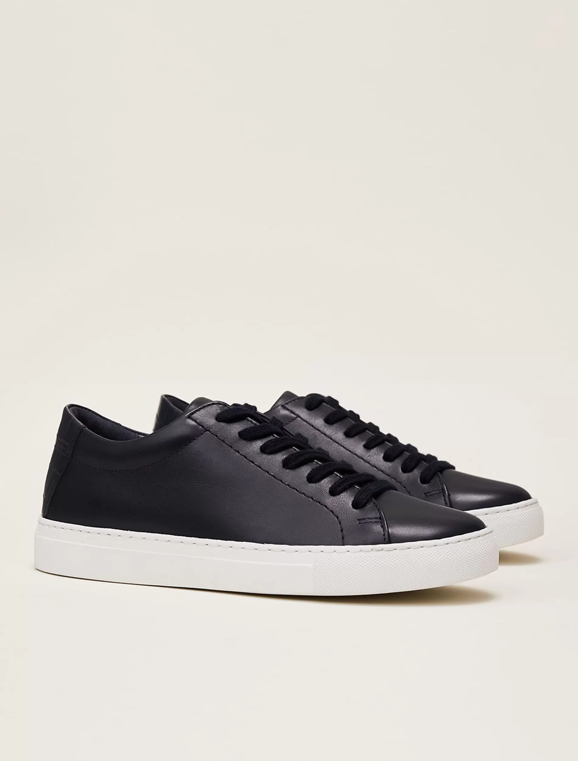 Phase Eight Rosanna Leather Trainers Navy Sale