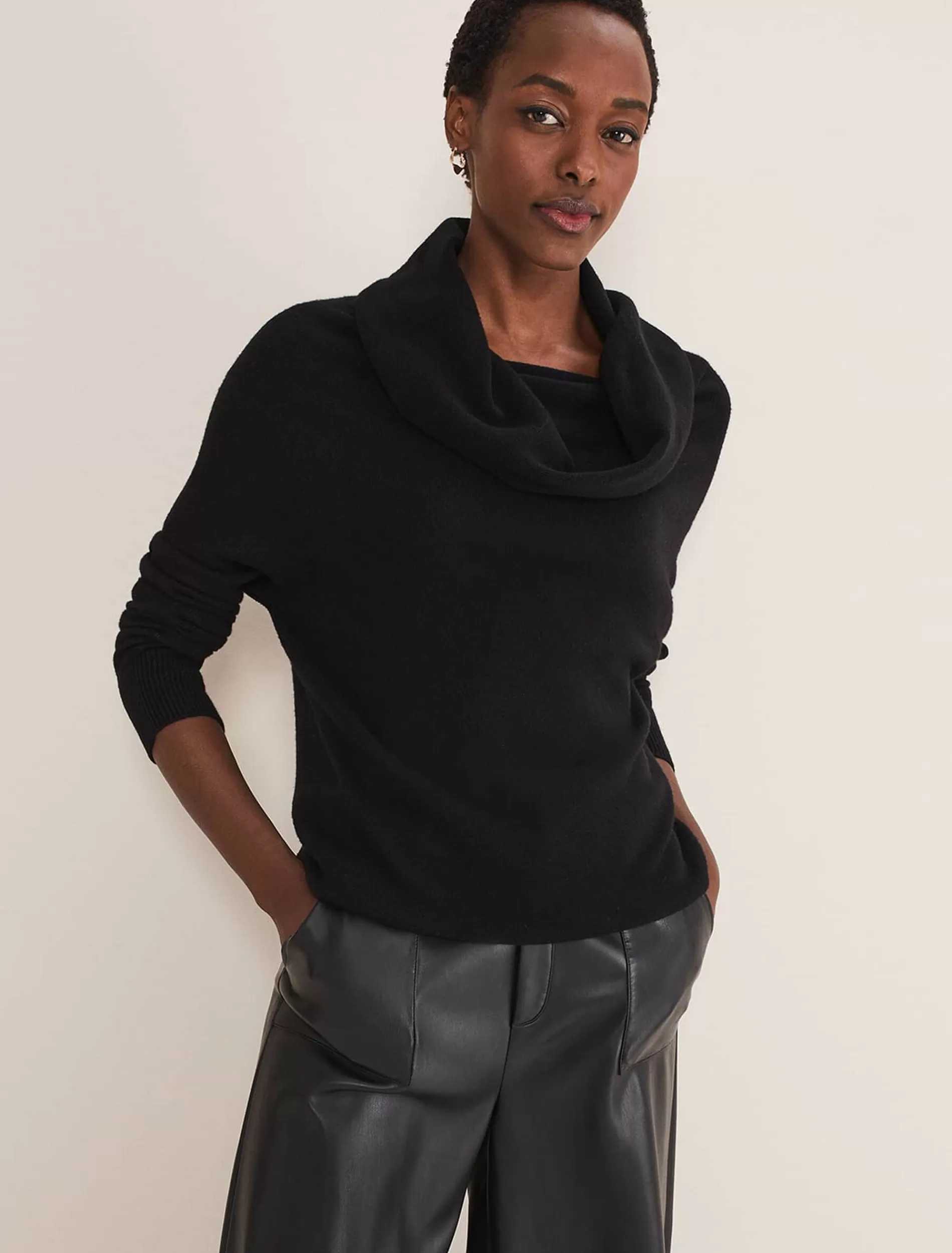Phase Eight Rylee Roll Neck Knit Black Flash Sale