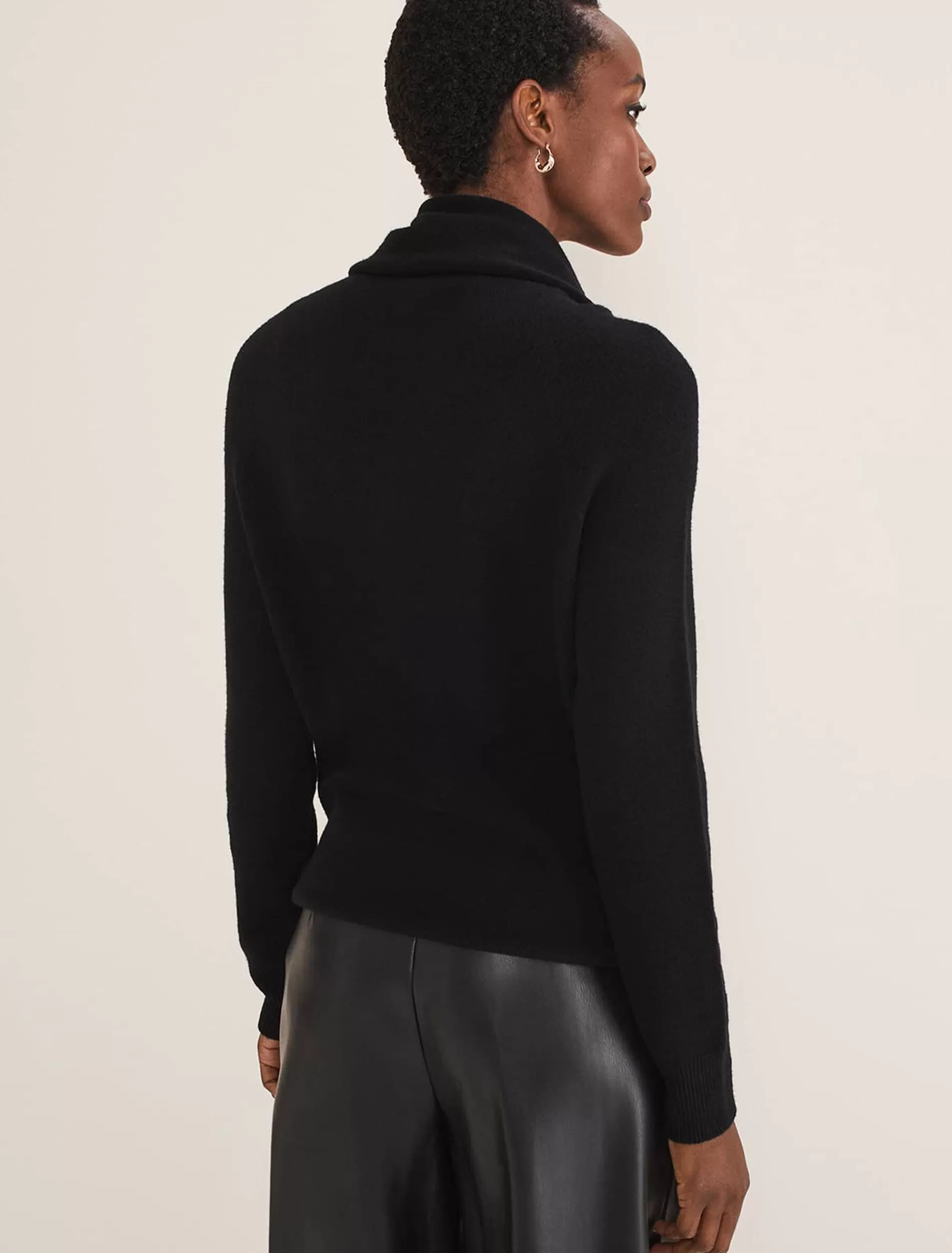 Phase Eight Rylee Roll Neck Knit Black Flash Sale