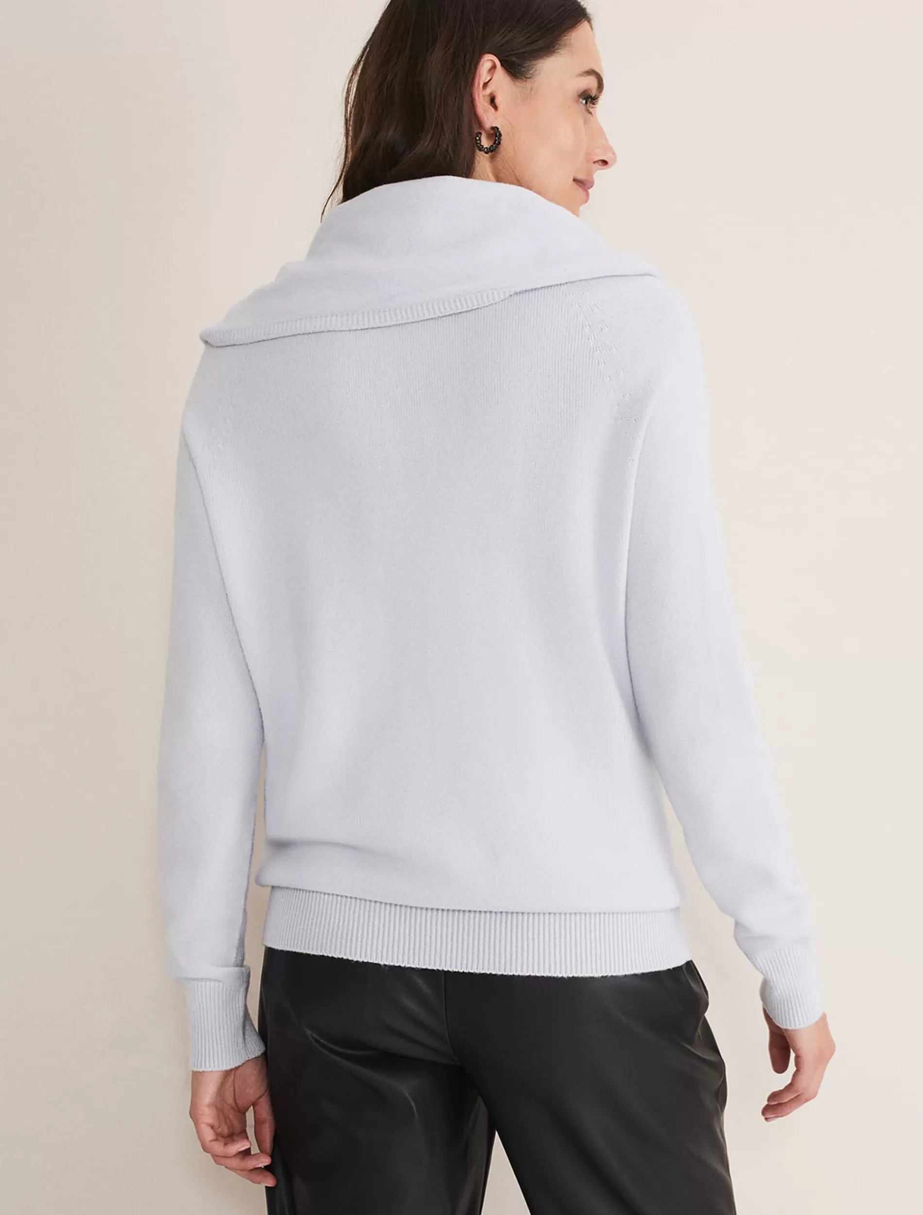 Phase Eight Rylee Roll Neck Knit Ice Blue Best