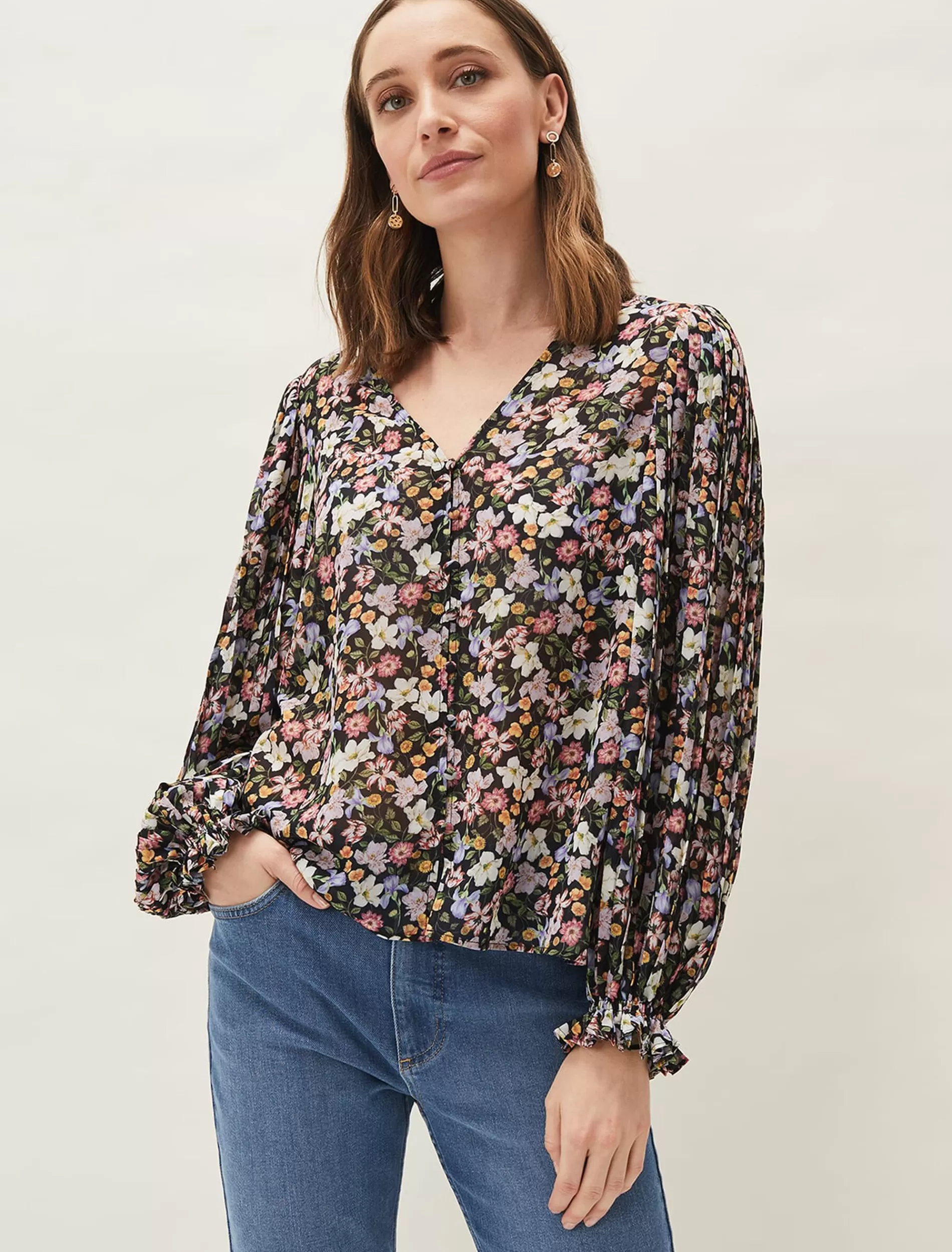 Phase Eight Sadie Floral Blouse Multi/Pink Fashion