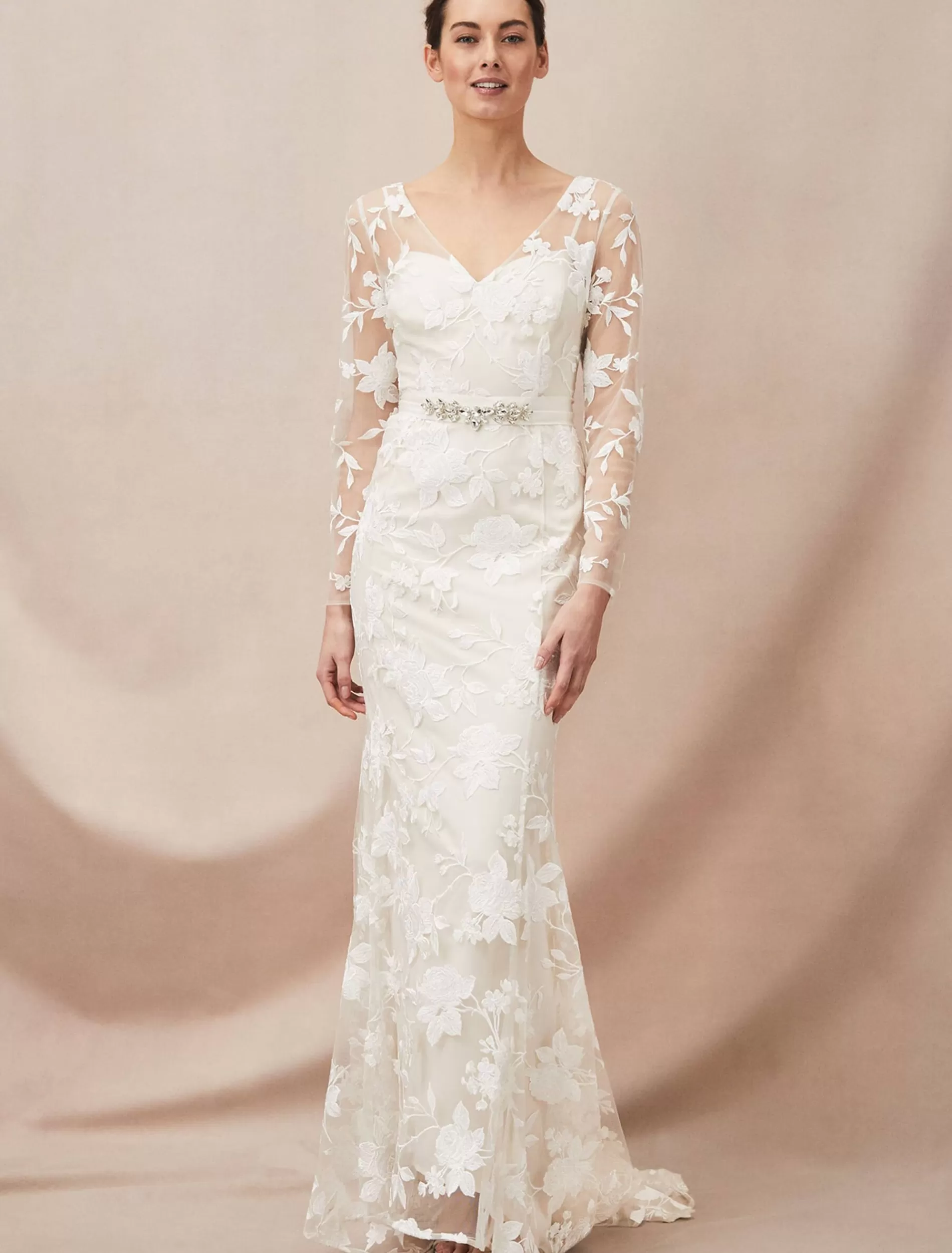 Phase Eight Saffron Lace Wedding Dress Almond Fashion