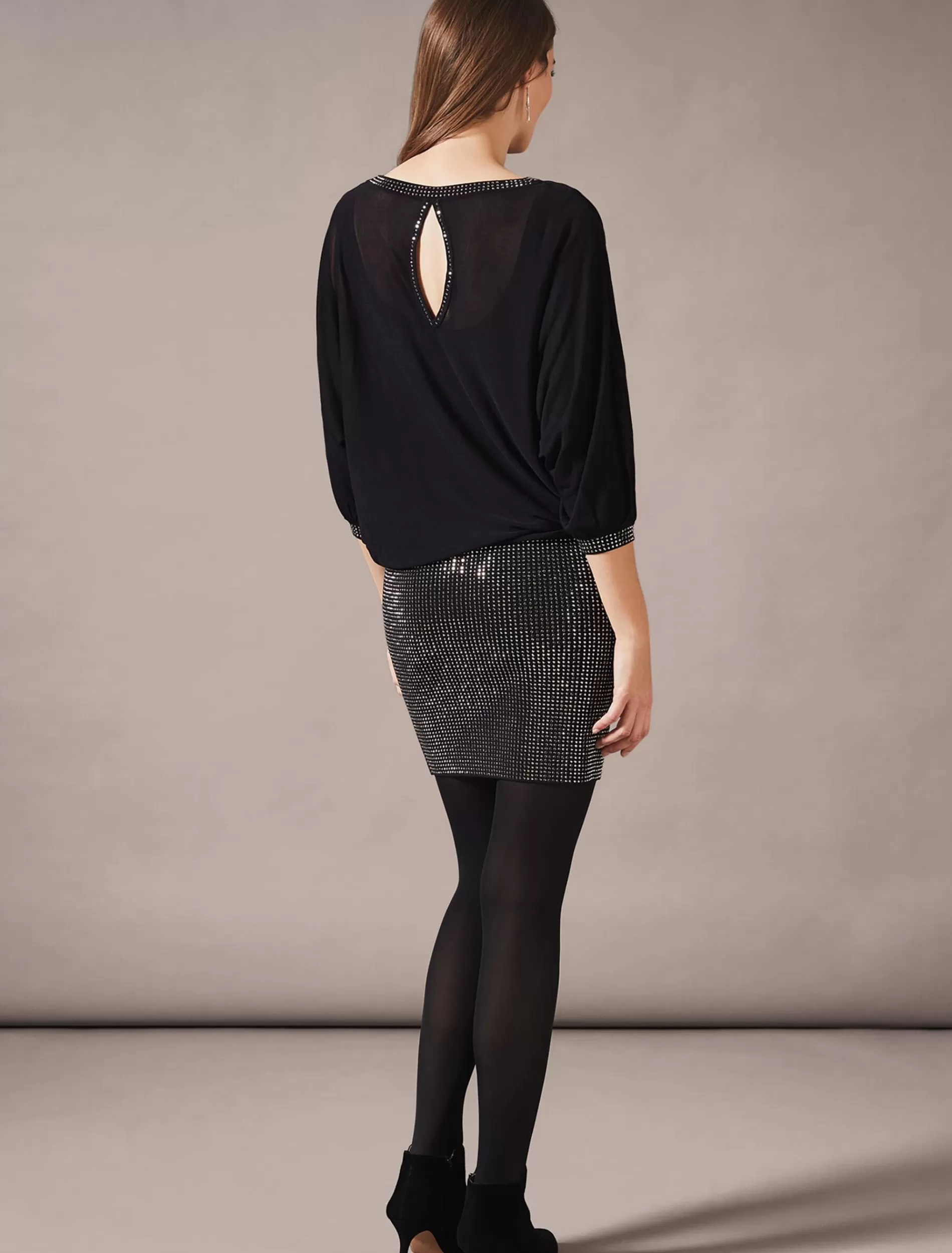 Phase Eight Saffron Stud Detail Dress Navy Clearance