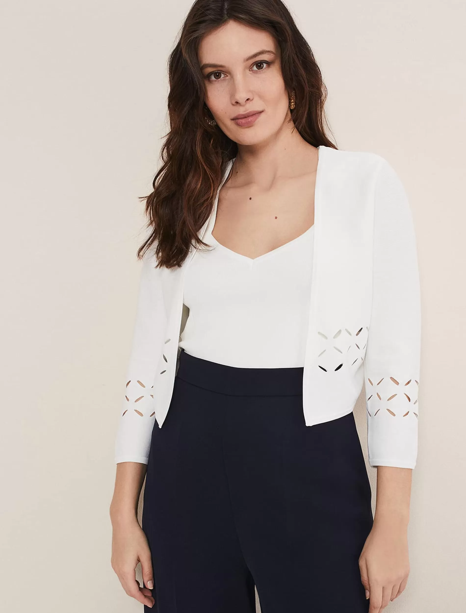 Phase Eight Salma Cut Out Jacket Ivory Sale