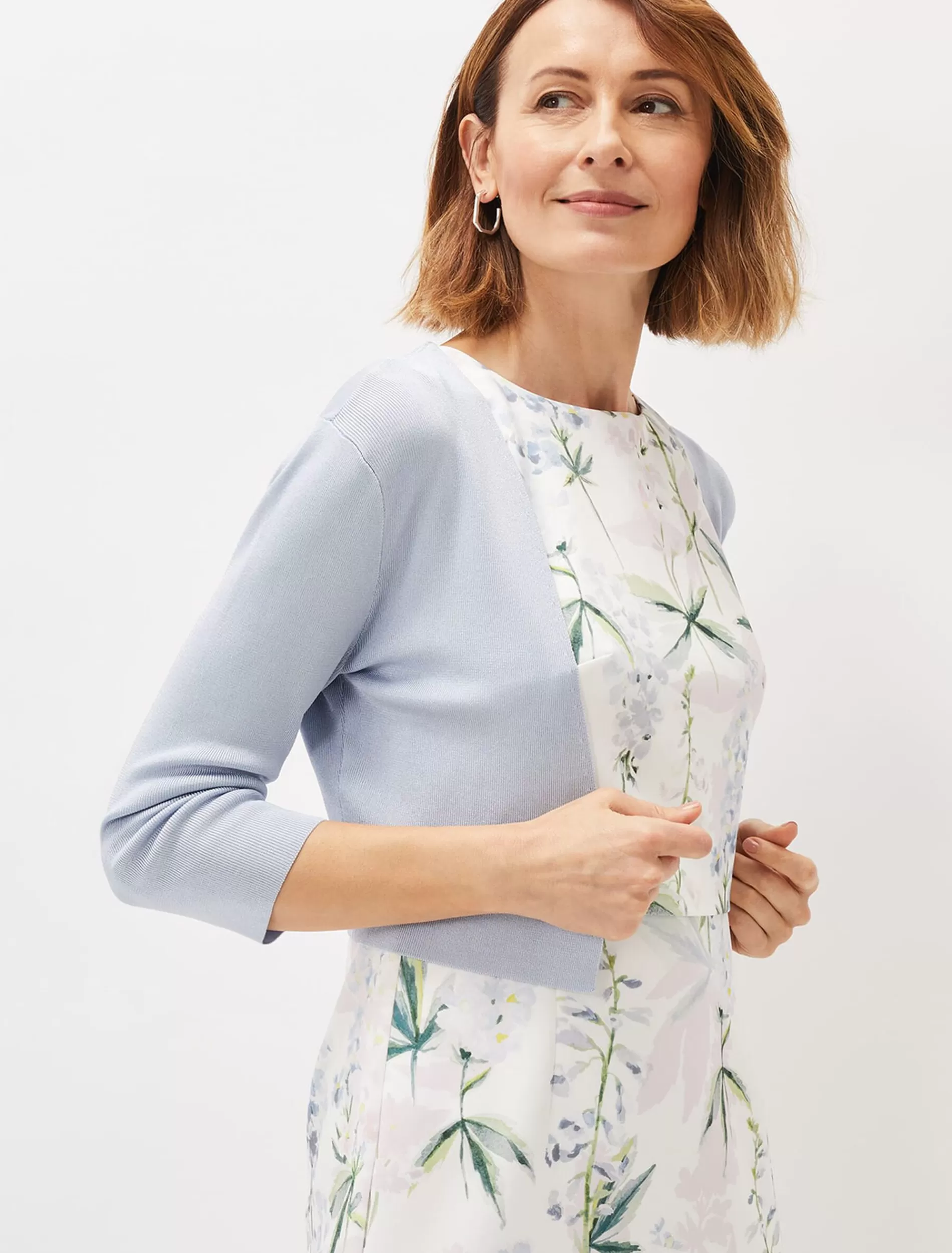 Phase Eight Salma Lightweight Knitted Jacket Sky Blue Flash Sale