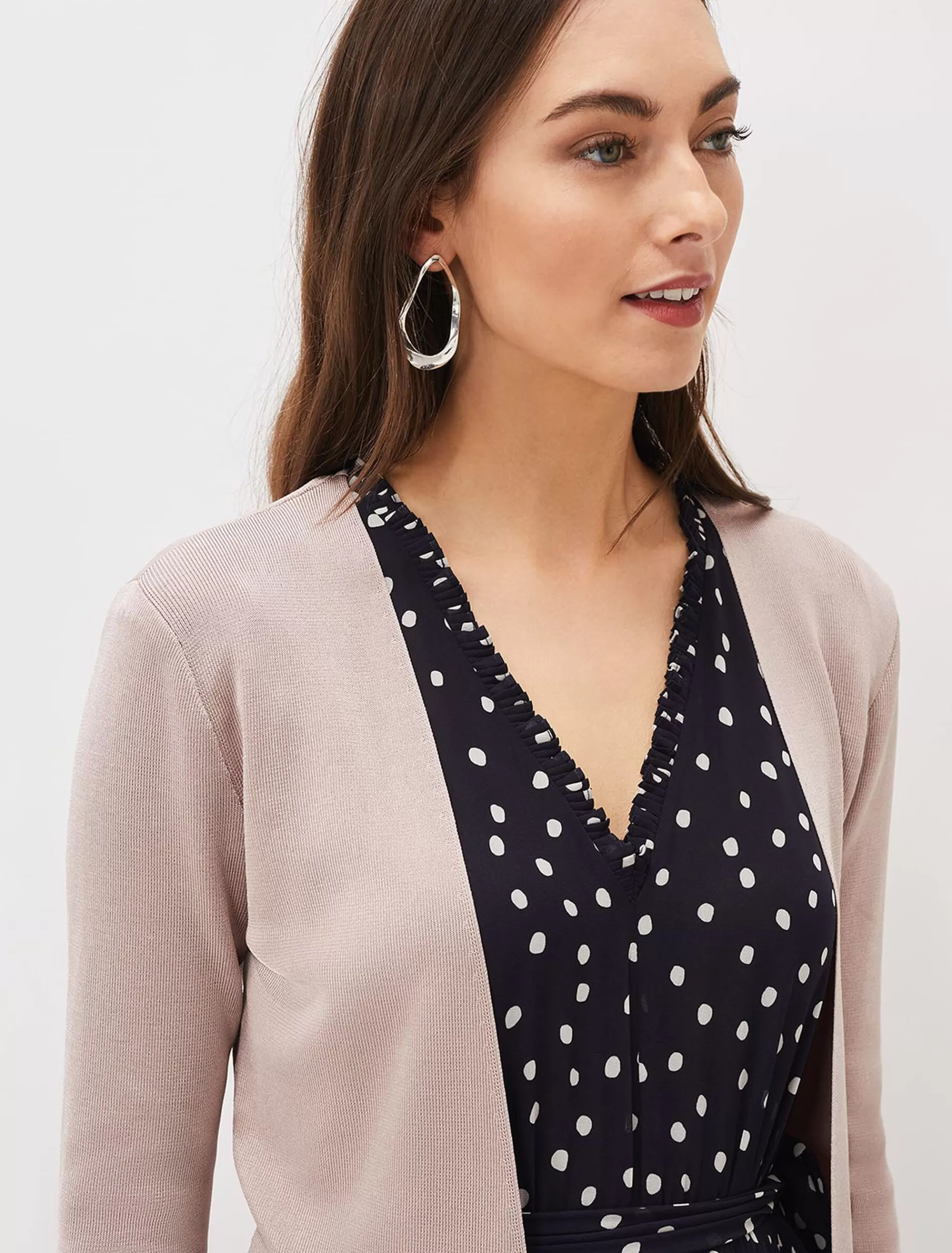 Phase Eight Salma Lightweight Knitted Jacket Taupe Flash Sale