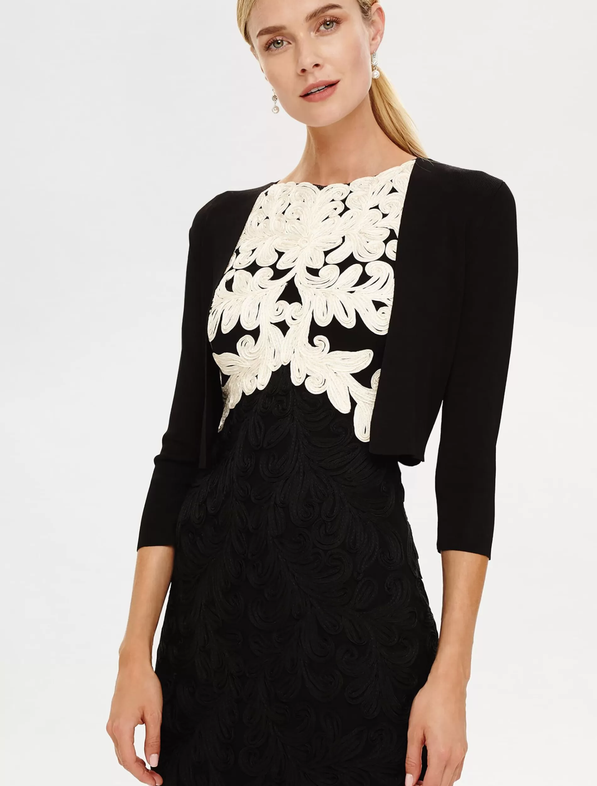 Phase Eight Salma Lightweight Knitted Jacket Black Clearance