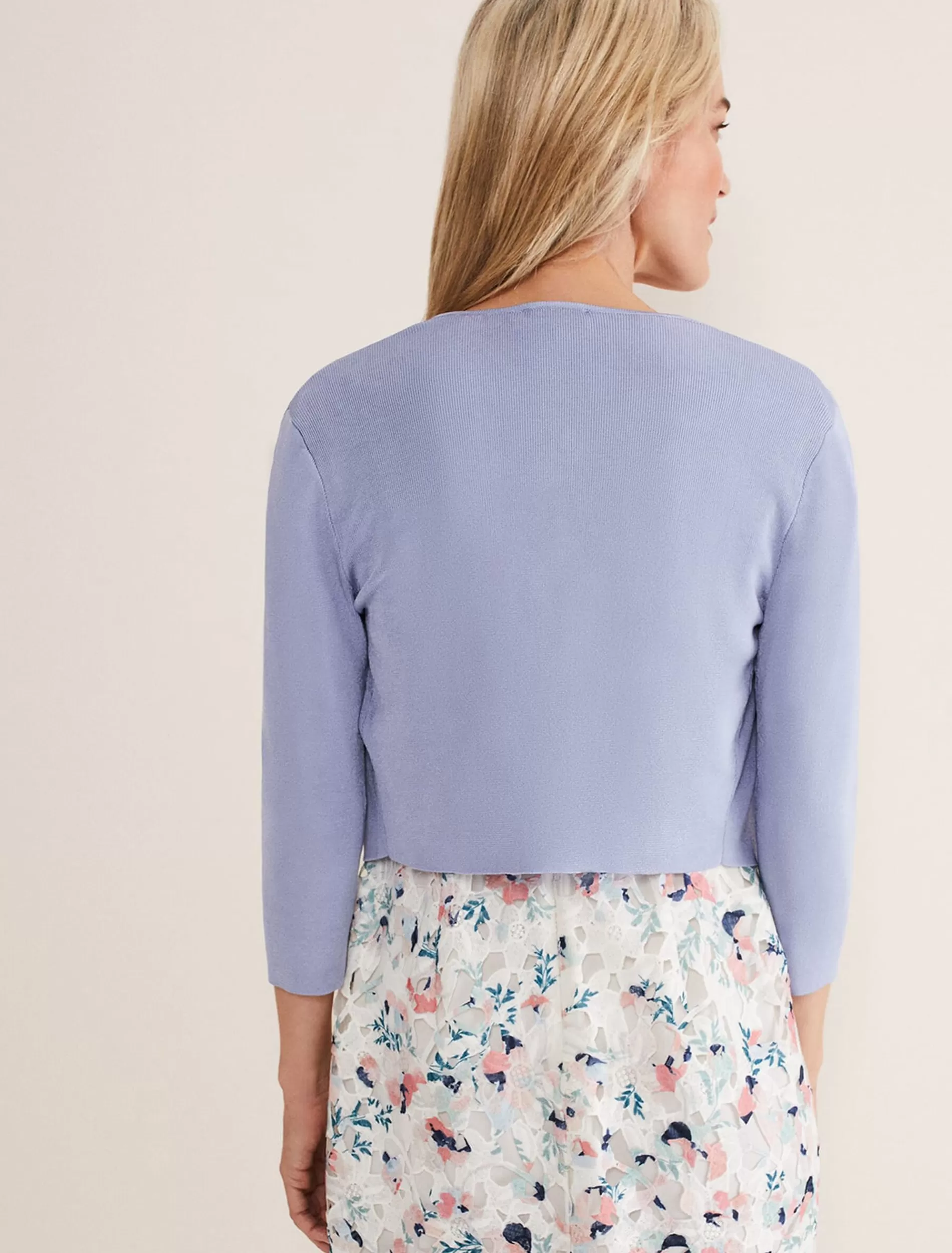 Phase Eight Salma Lightweight Knitted Jacket Cornflower Best Sale
