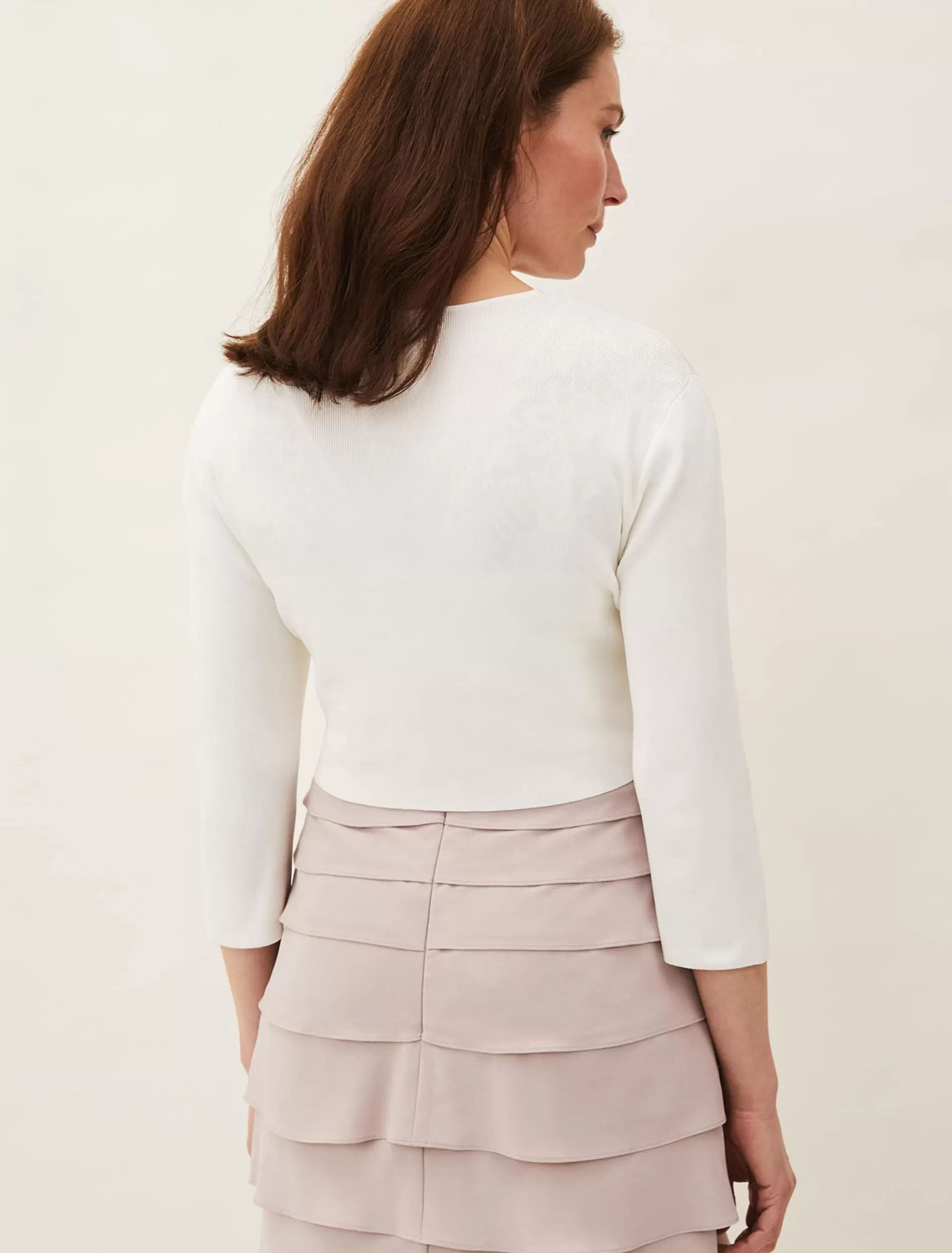 Phase Eight Salma Lightweight Knitted Jacket Ivory Sale