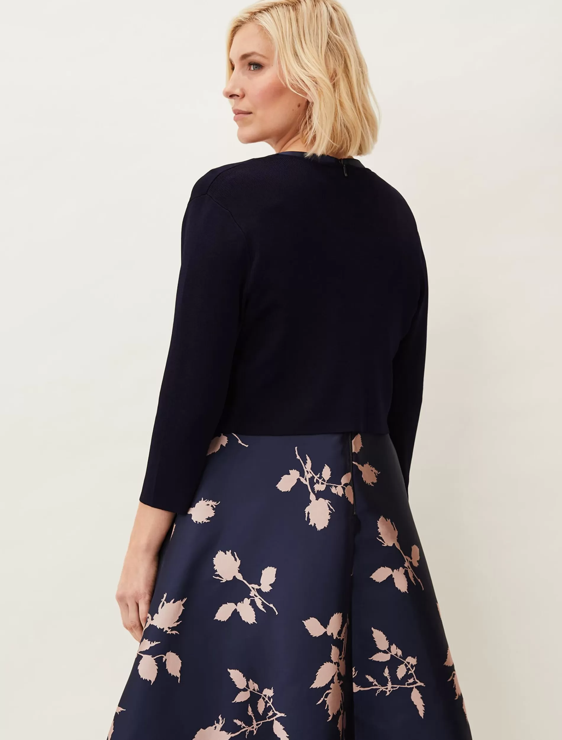 Phase Eight Salma Lightweight Knitted Jacket Navy New