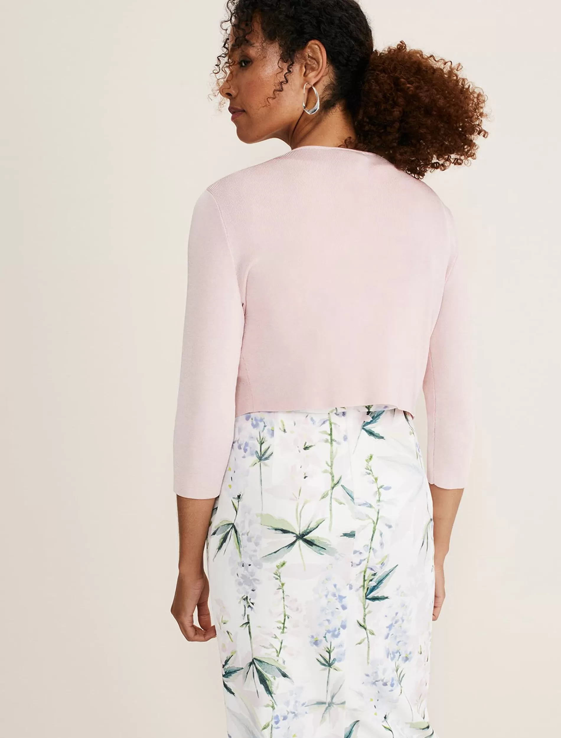 Phase Eight Salma Lightweight Knitted Jacket Antique Rose Shop