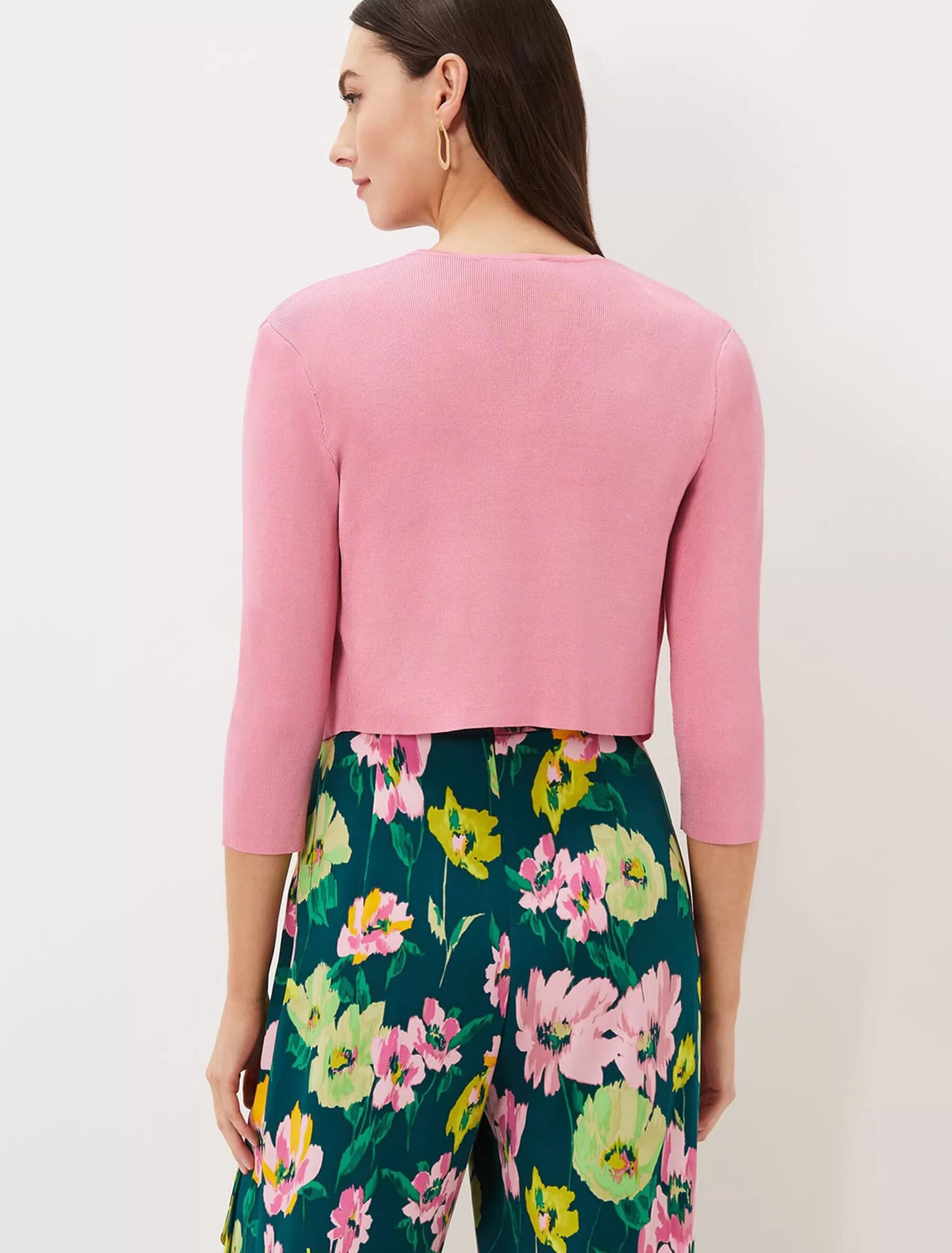 Phase Eight Salma Lightweight Knitted Jacket Candy Pink Outlet