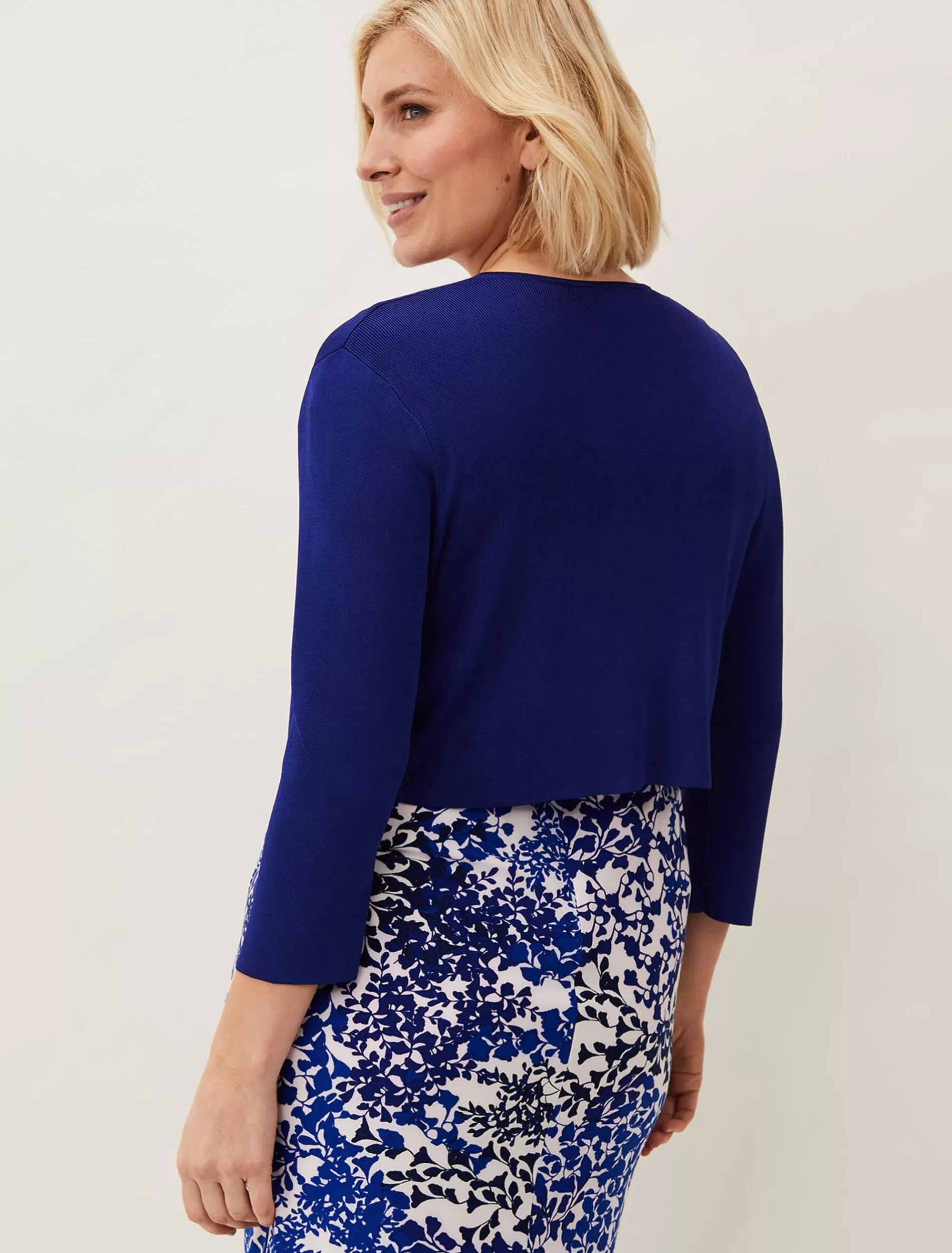 Phase Eight Salma Lightweight Knitted Jacket Cobalt Store
