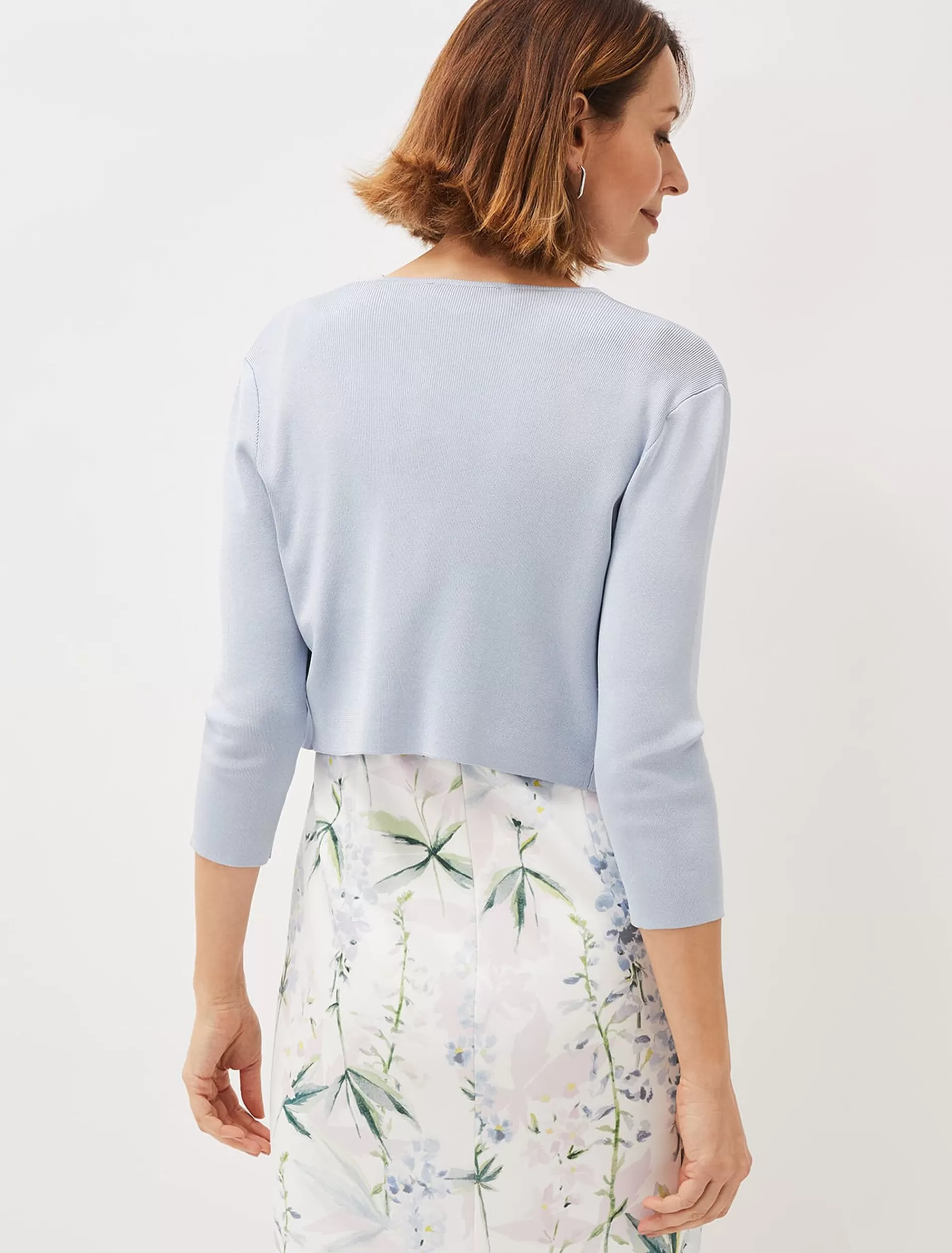 Phase Eight Salma Lightweight Knitted Jacket Sky Blue Flash Sale